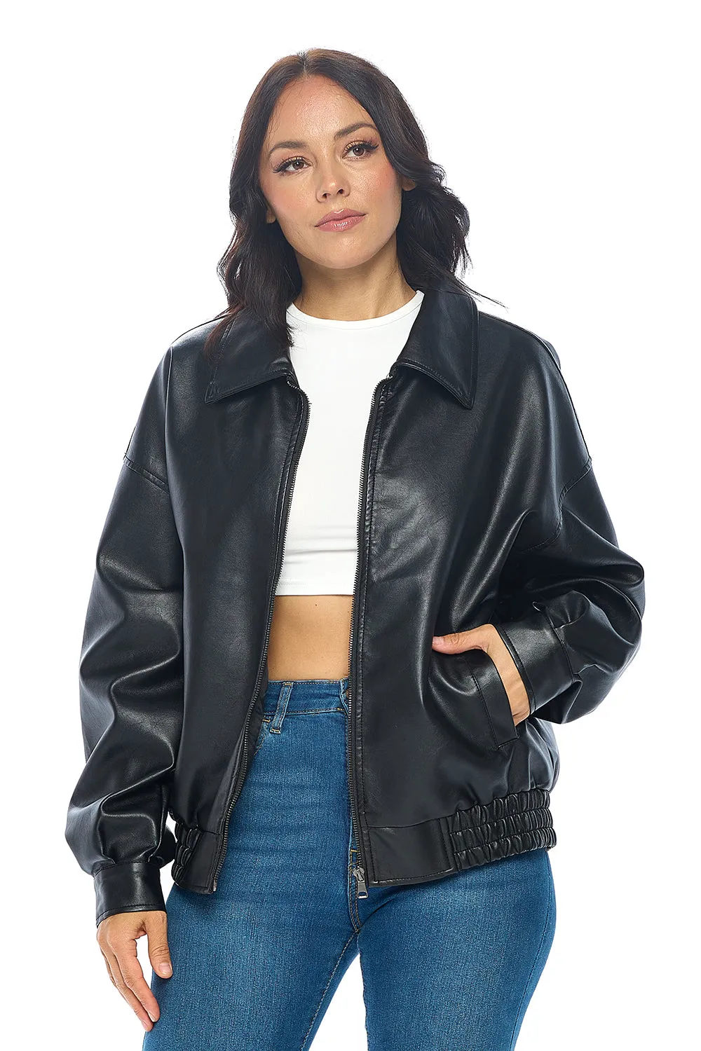 CI Sono Edgy Faux Leather Jacket sold by Ci Sono product image thumbnail 3