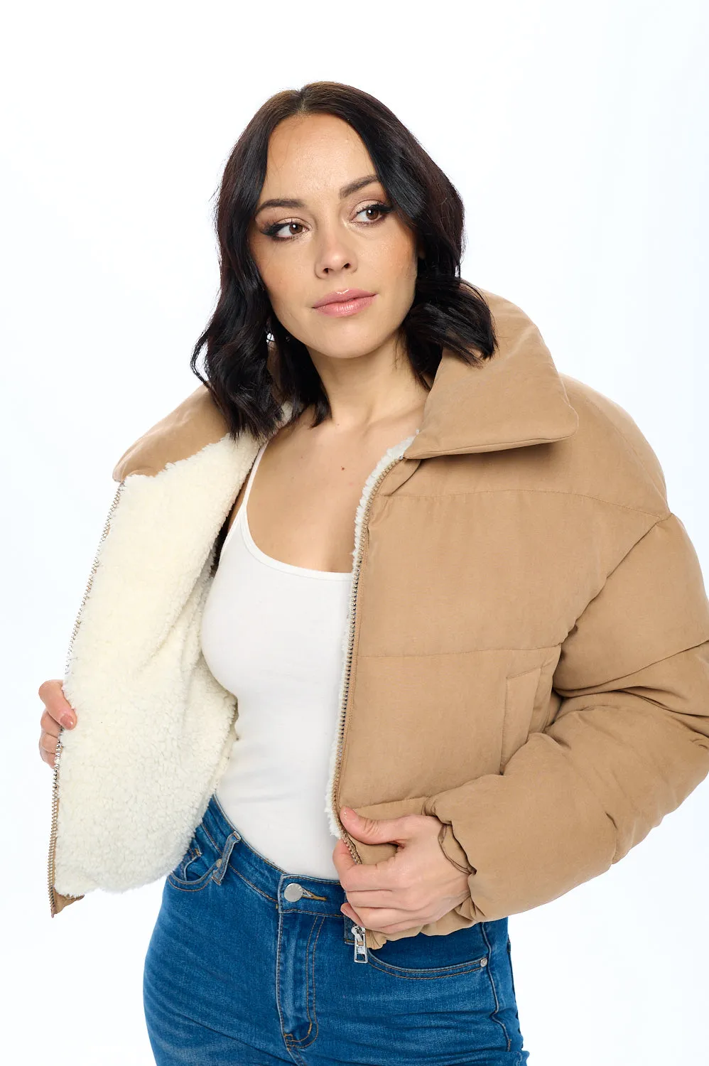 Ci Sono Fur-Collared Puffer Jacket sold by Ci Sono