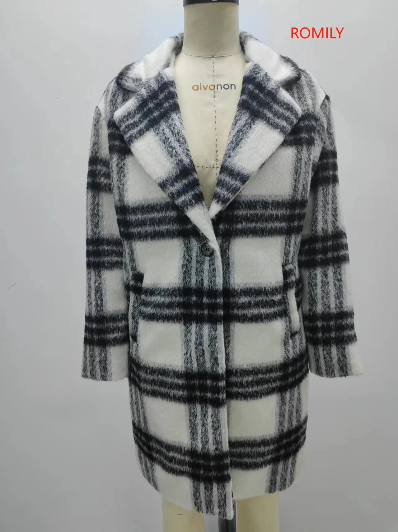 Ci Sono Plaid Charm Long Coat sold by Ci Sono product image thumbnail 3