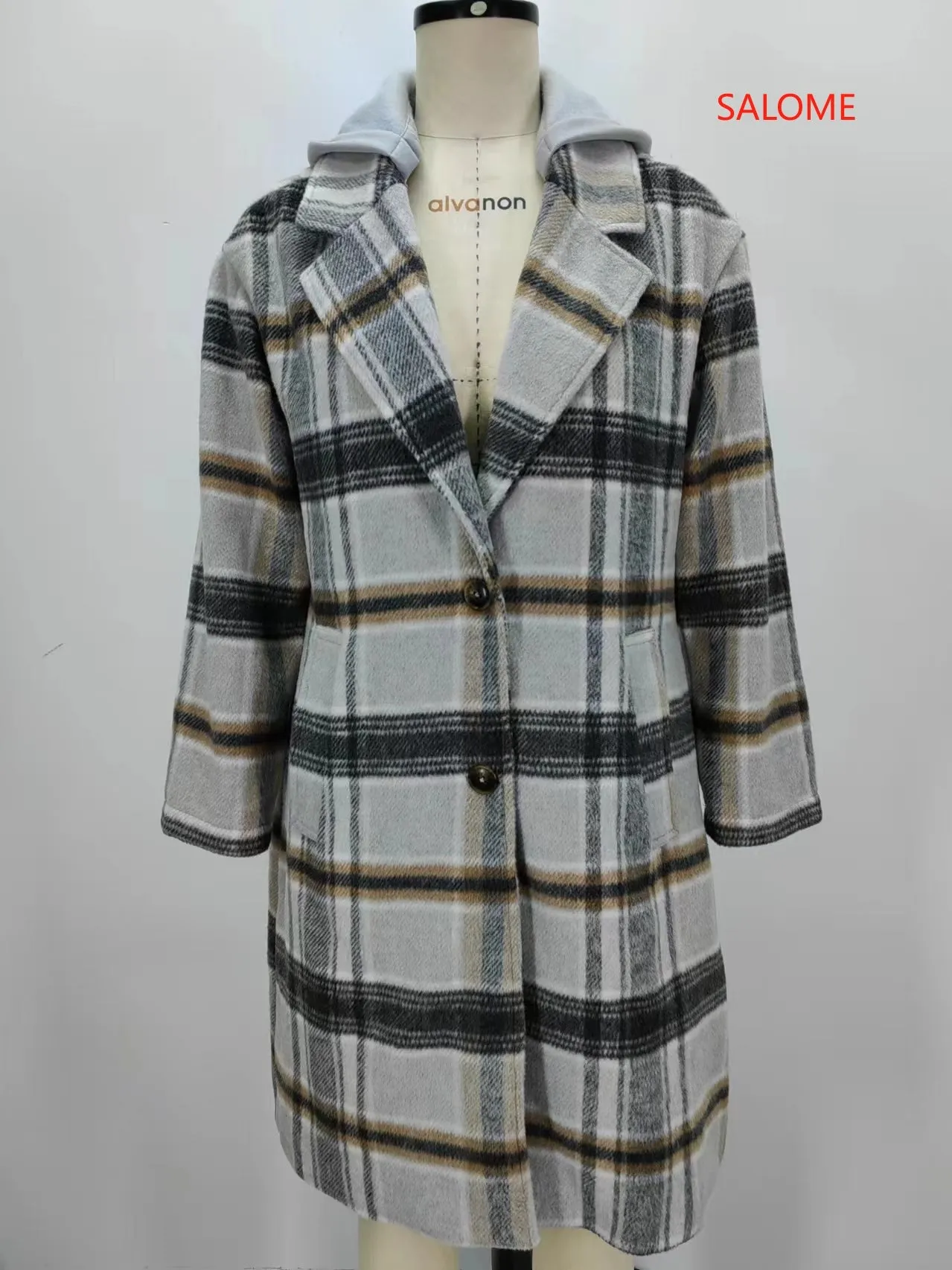Ci Sono Plaid Charm Long Coat sold by Ci Sono product image thumbnail 4