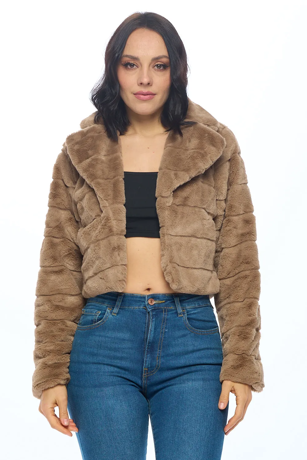 CiSono Luxe Fur Zip-Up Coat sold by Ci Sono