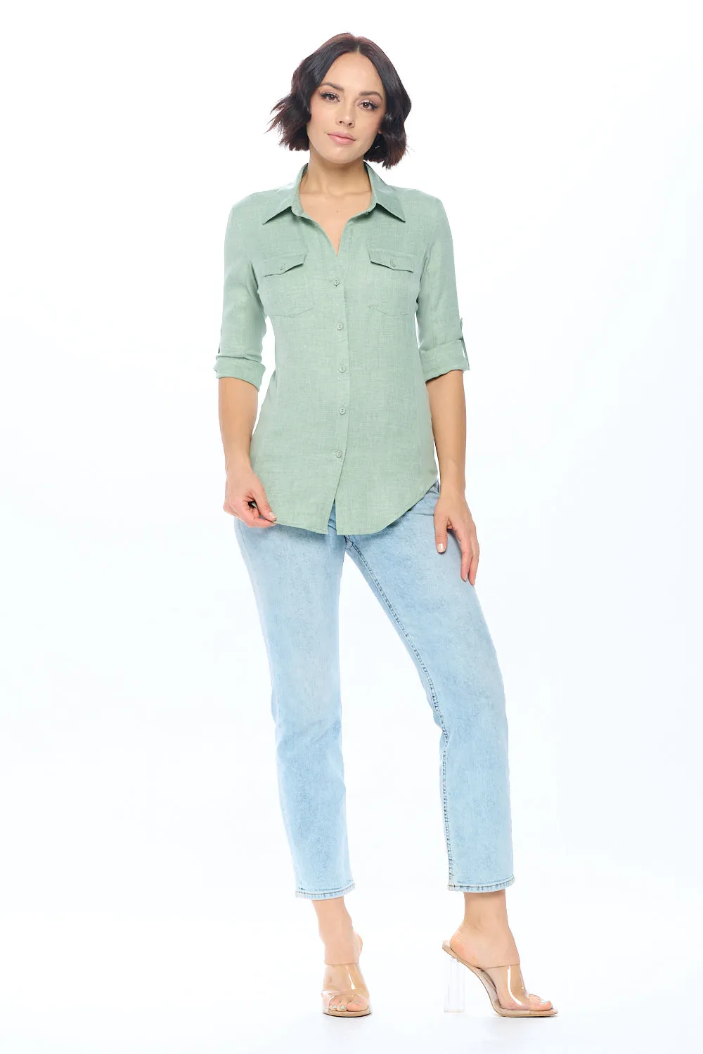 Classic Woven Top sold by Ci Sono product image thumbnail 4