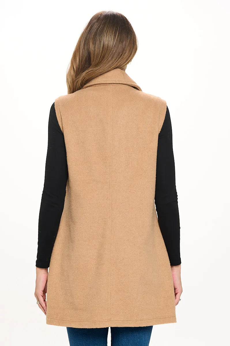Brushed Faux Wool Vest sold by Ci Sono product image thumbnail 4
