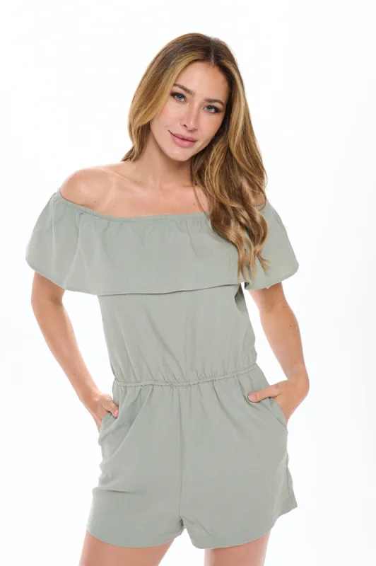 Linen Romper sold by Ci Sono