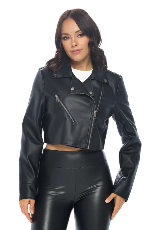 Cropped PU Jacket sold by Ci Sono