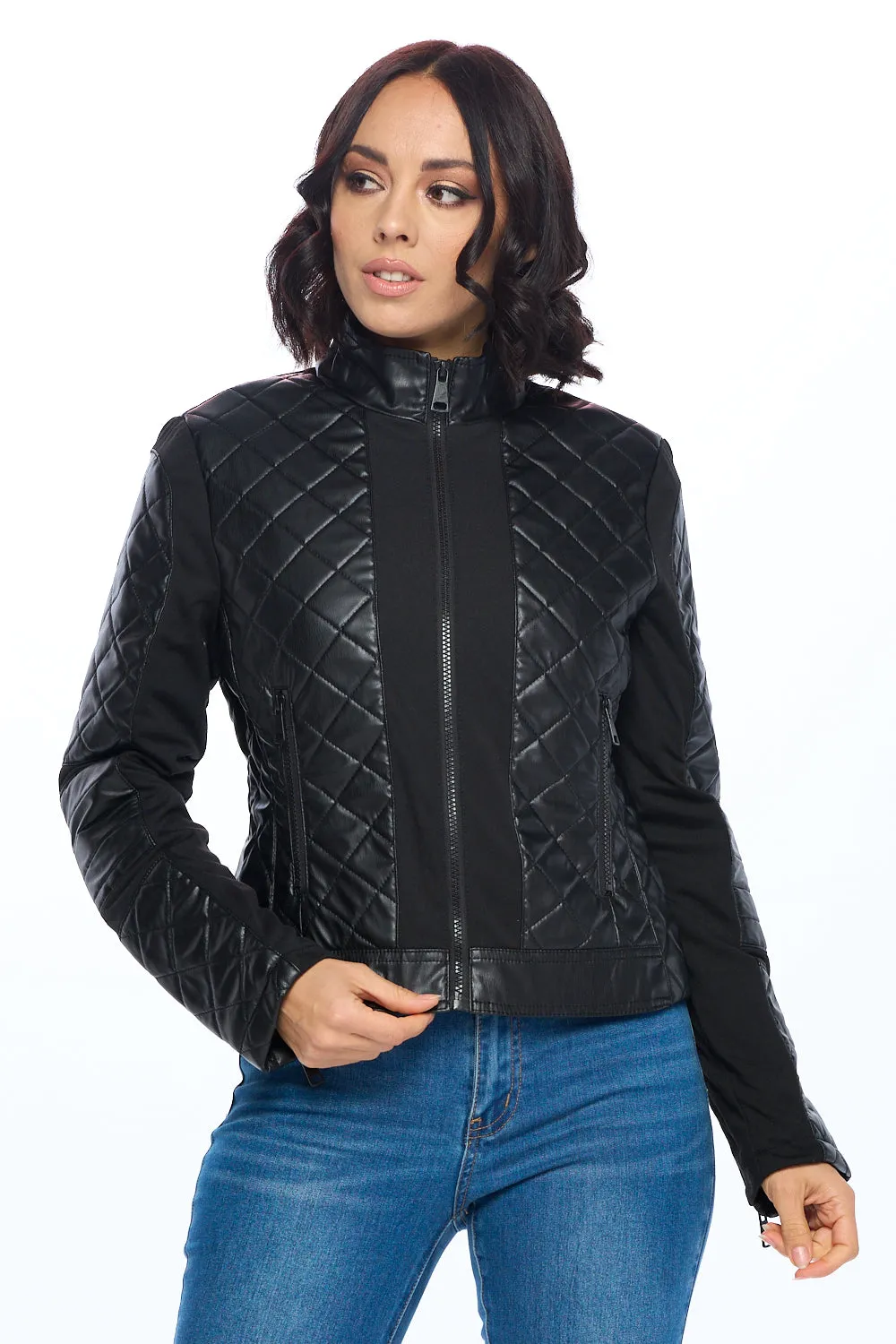 Quilted PU Jacket sold by Ci Sono product image thumbnail 2