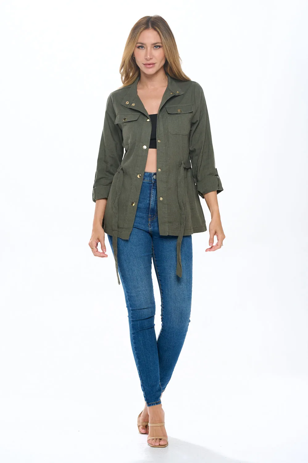 Linen Anorak Jacket sold by Ci Sono product image thumbnail 4