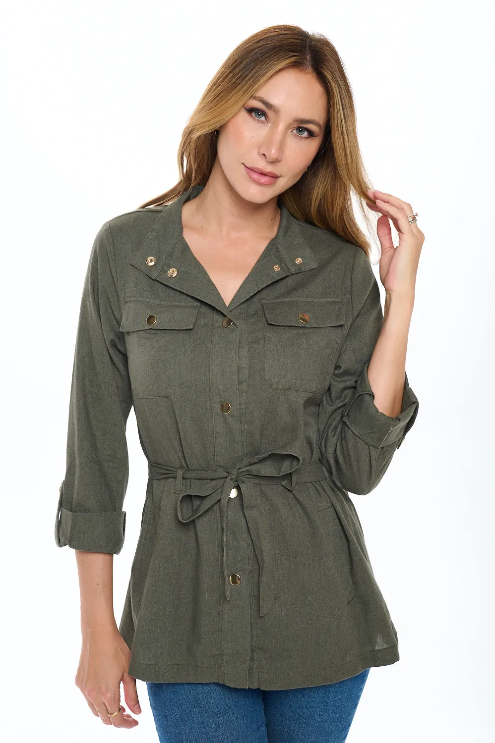 Linen Anorak Jacket sold by Ci Sono