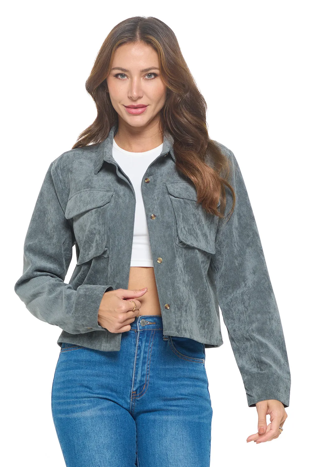 Everyday Corduroy Shacket sold by Ci Sono product image thumbnail 2