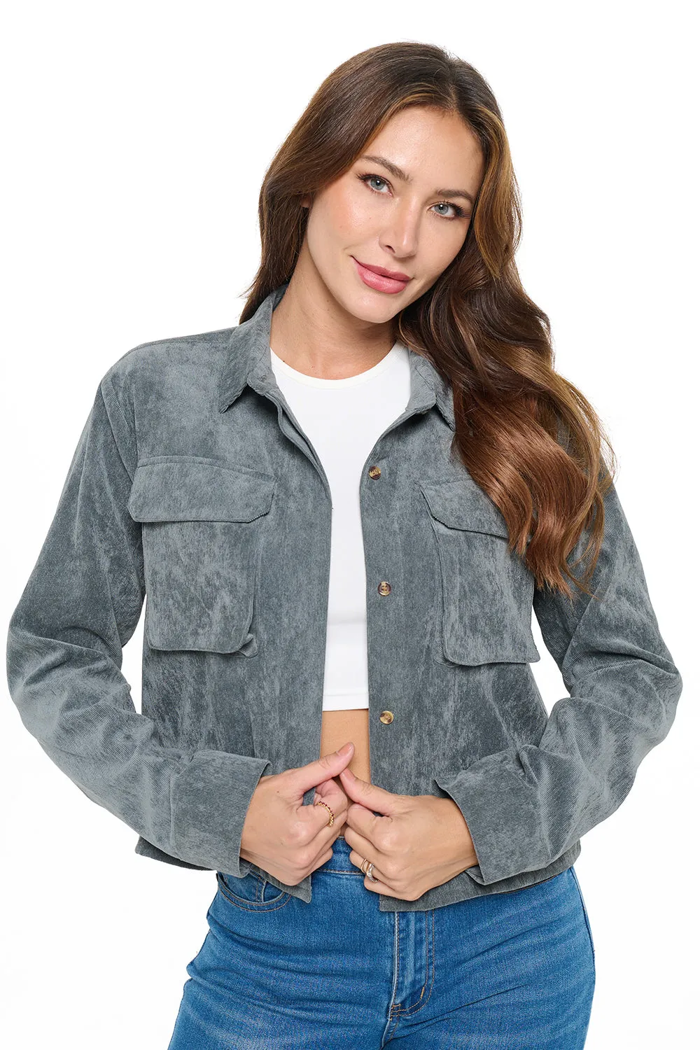 Everyday Corduroy Shacket sold by Ci Sono