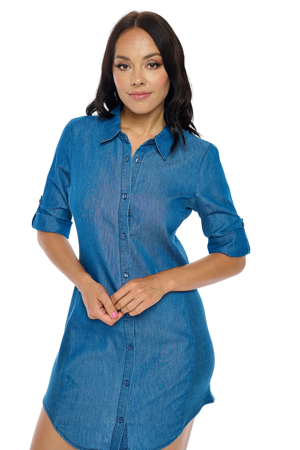 Chambray Chic Shirt Dress sold by Ci Sono