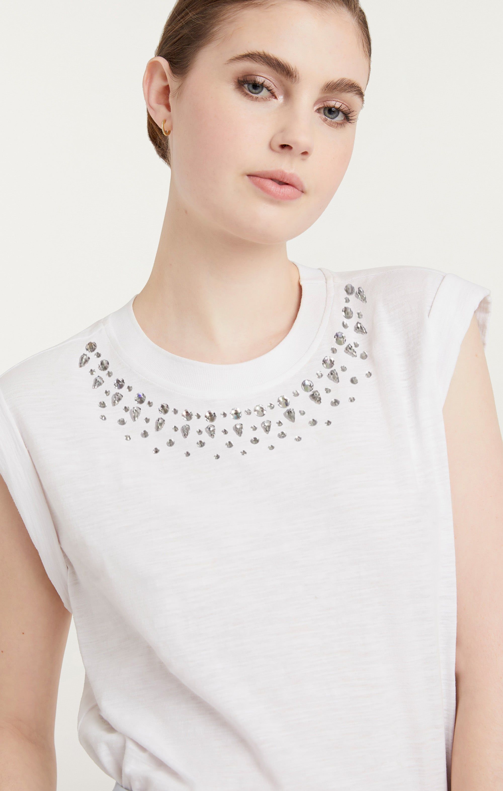 Mixed Rhinestone Bella Tee sold by cinq a sept product image thumbnail 4