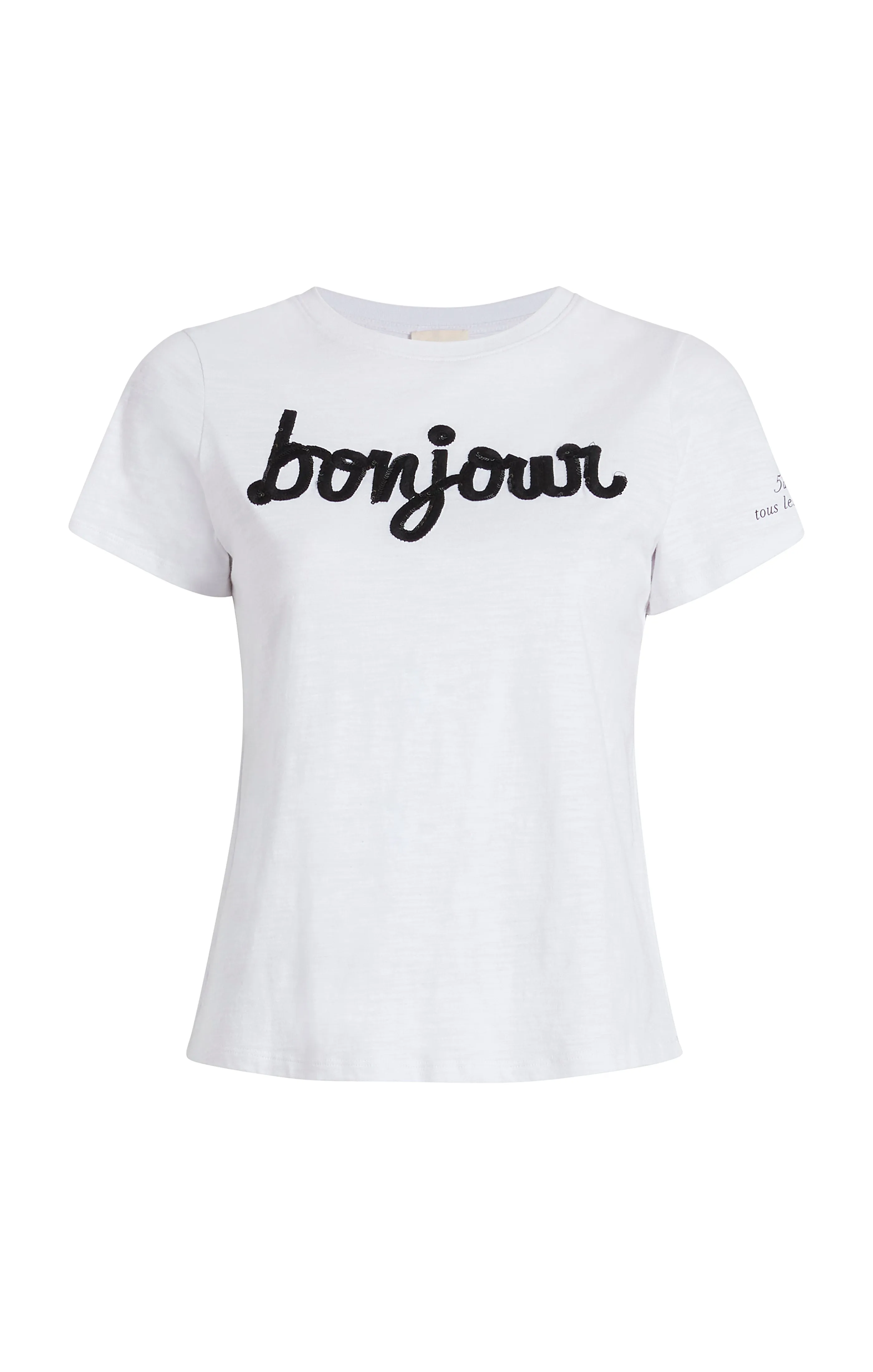 Shrunken Fringe Bonjour Tee sold by cinq a sept