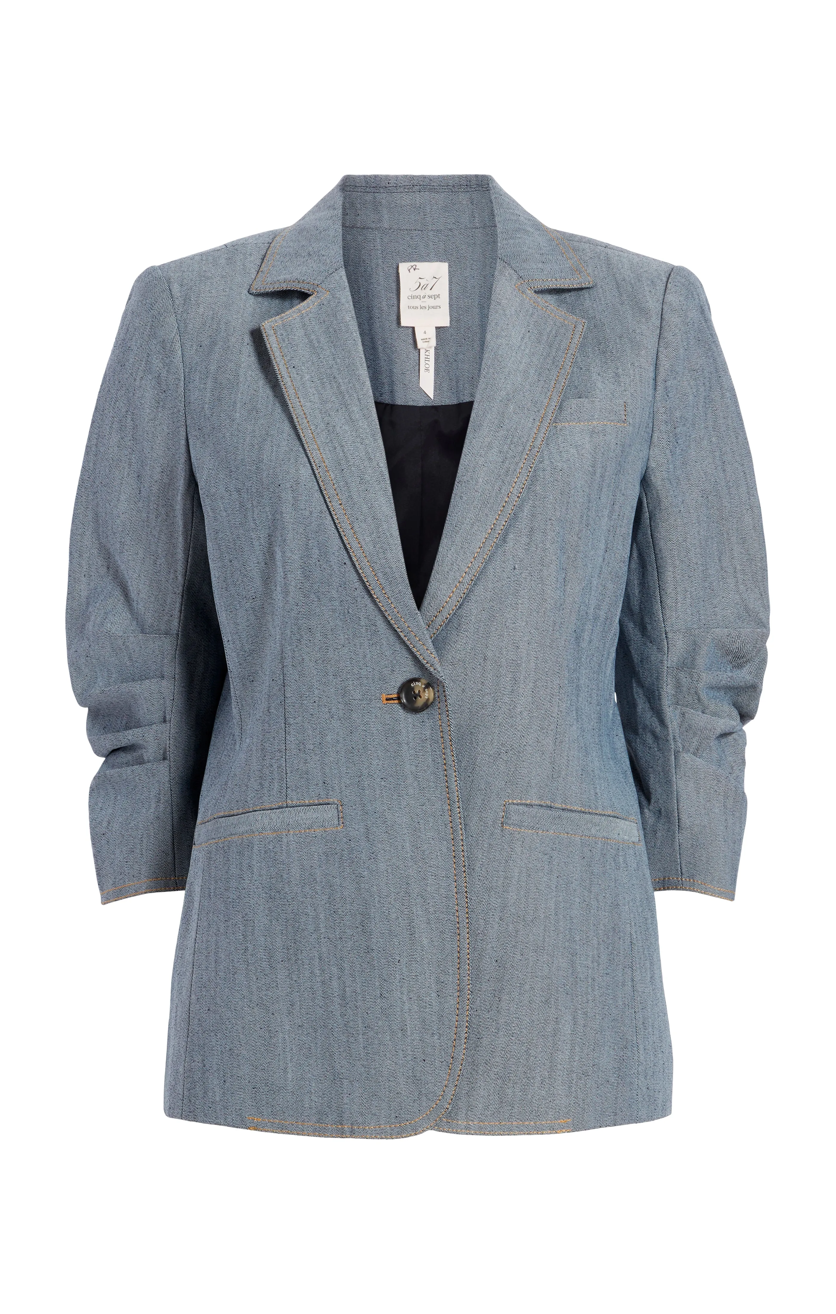 Denim Khloe Blazer sold by cinq a sept
