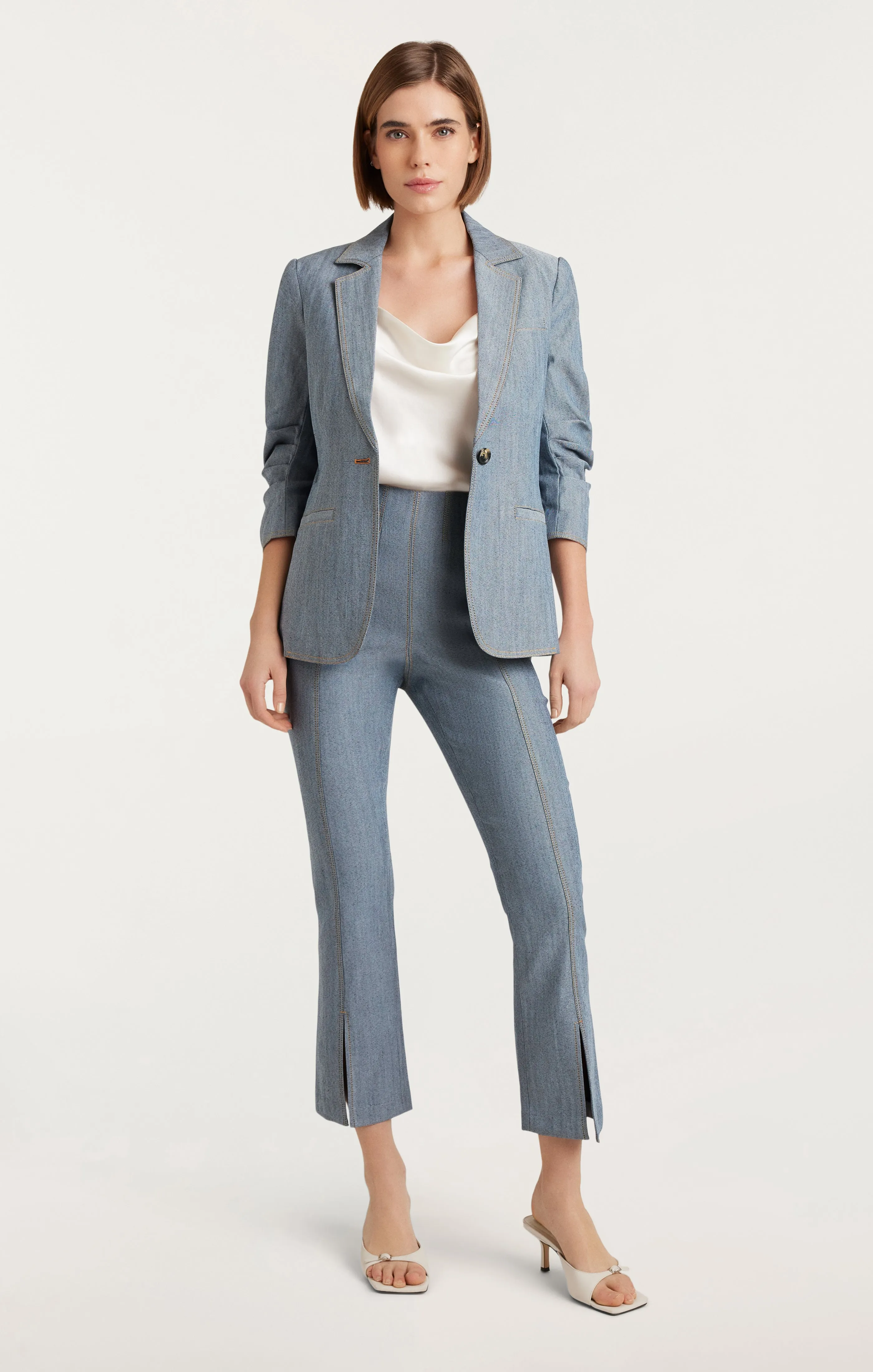 Denim Khloe Blazer sold by cinq a sept product image thumbnail 3