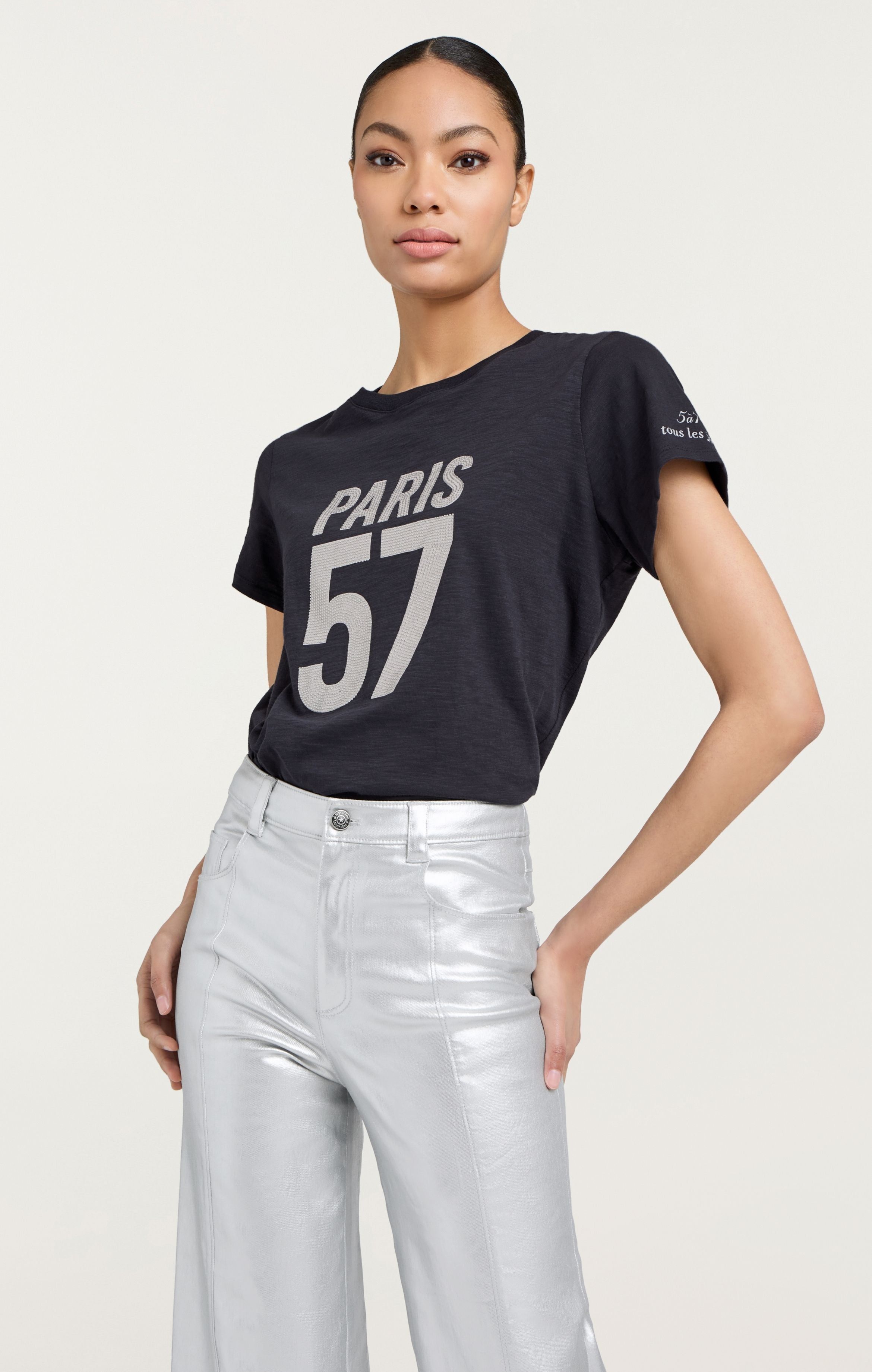 Rhinestone Paris 57 Tee sold by cinq a sept product image thumbnail 5