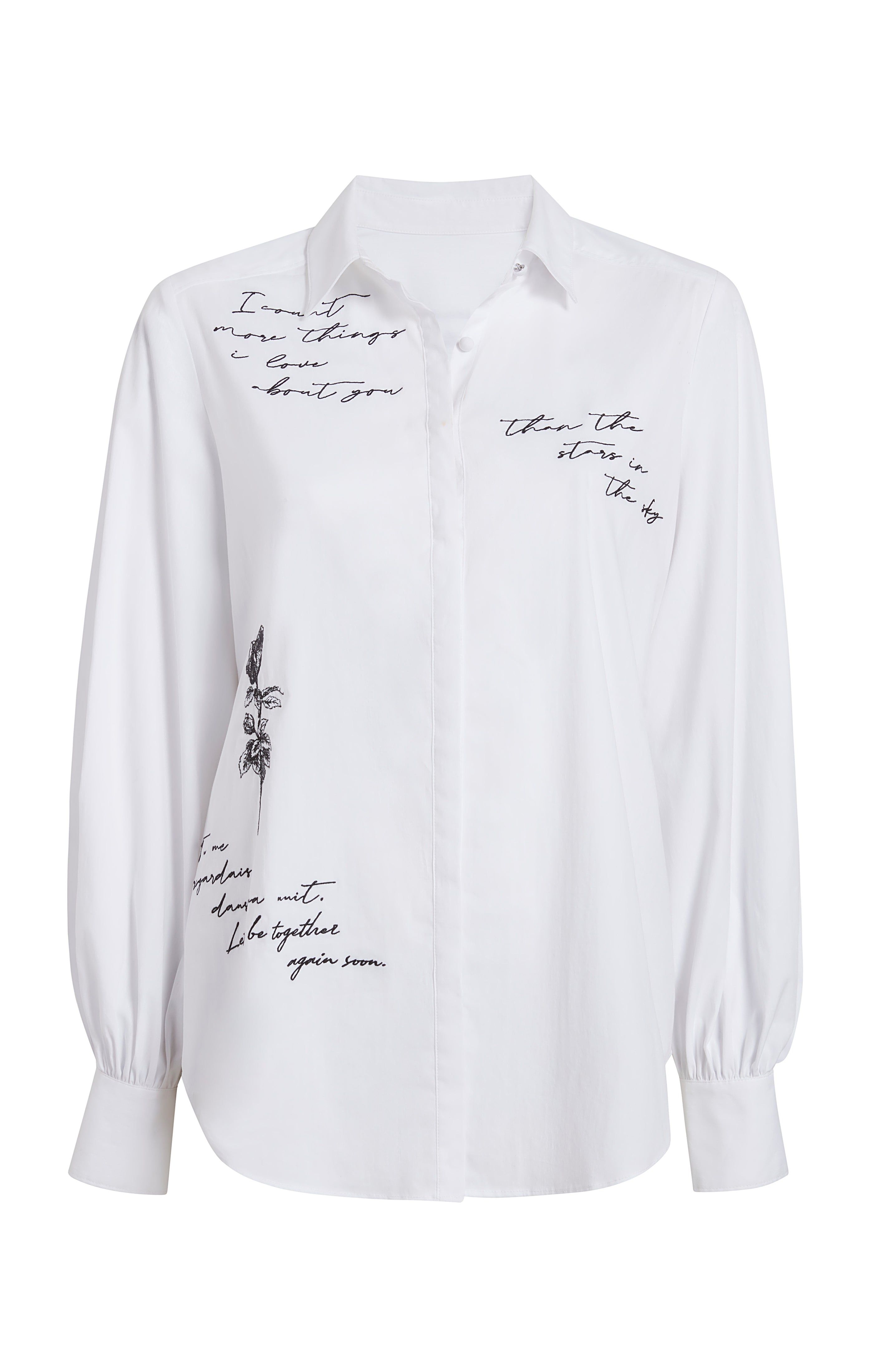 Mon Amour Embroidered Poplin Kandice Top sold by cinq a sept