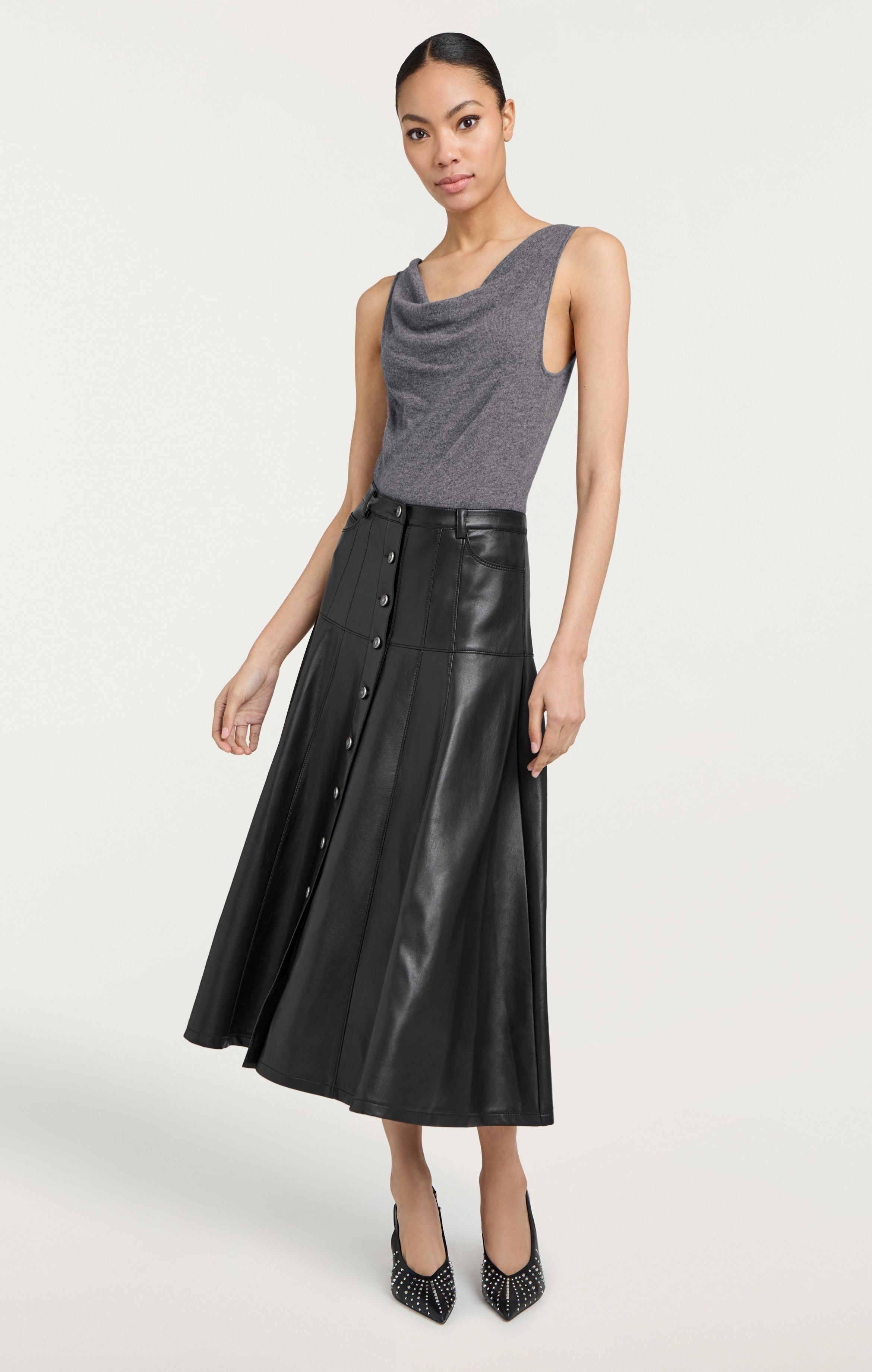 Vegan Leather Veena Skirt sold by cinq a sept product image thumbnail 6