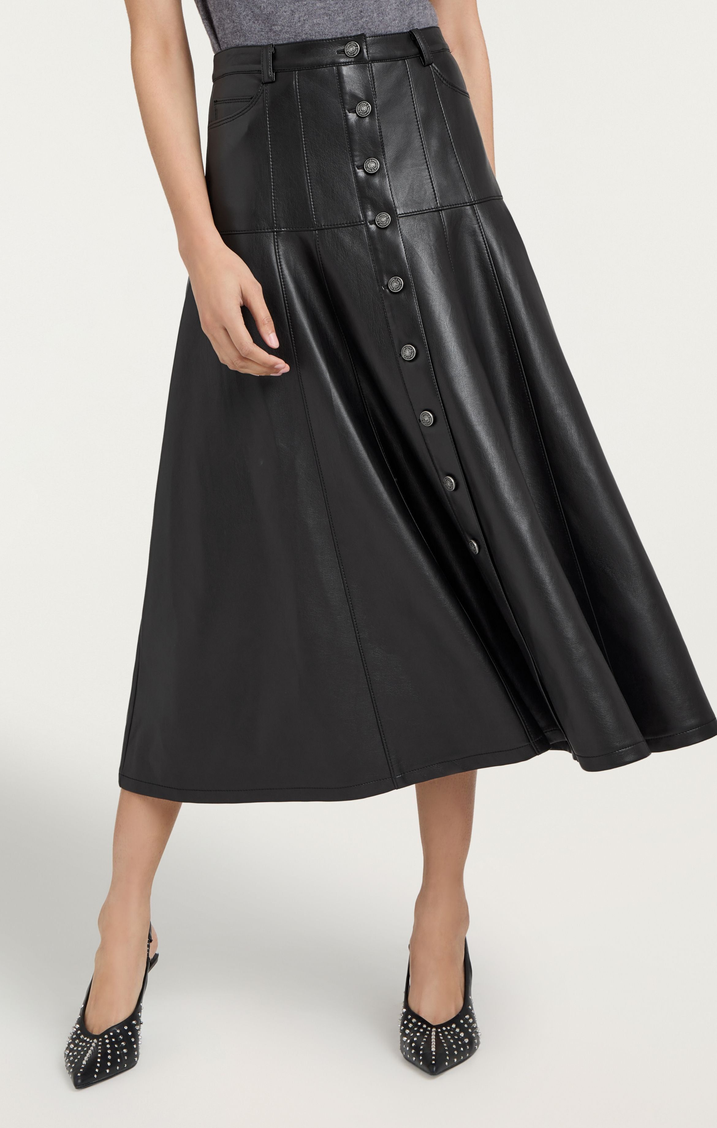 Vegan Leather Veena Skirt sold by cinq a sept product image thumbnail 4