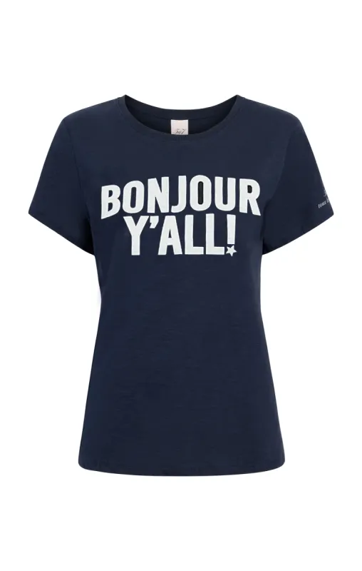 Bonjour Y'all Tee sold by cinq a sept