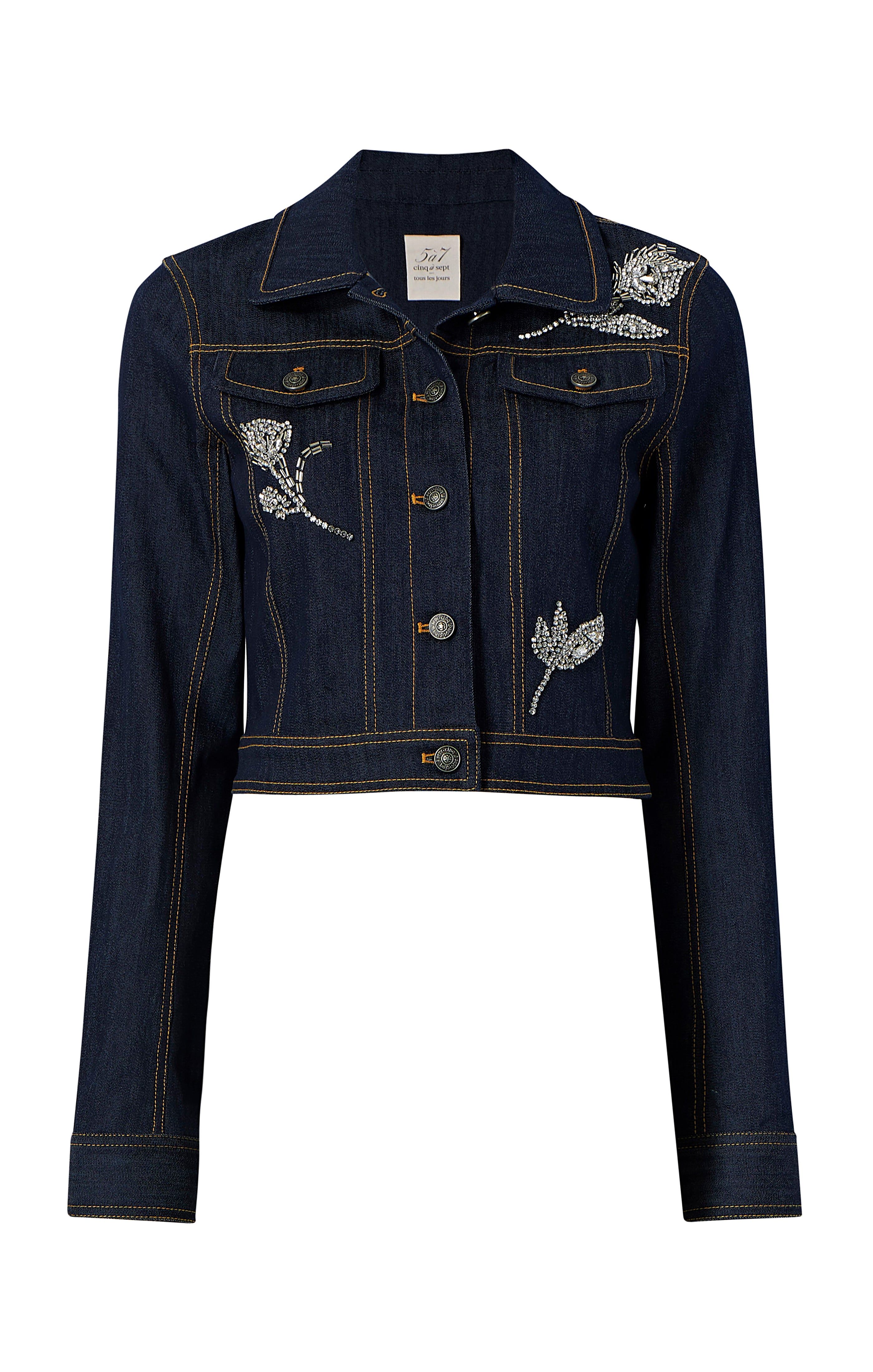 Crystal Floral Regina Jacket sold by cinq a sept