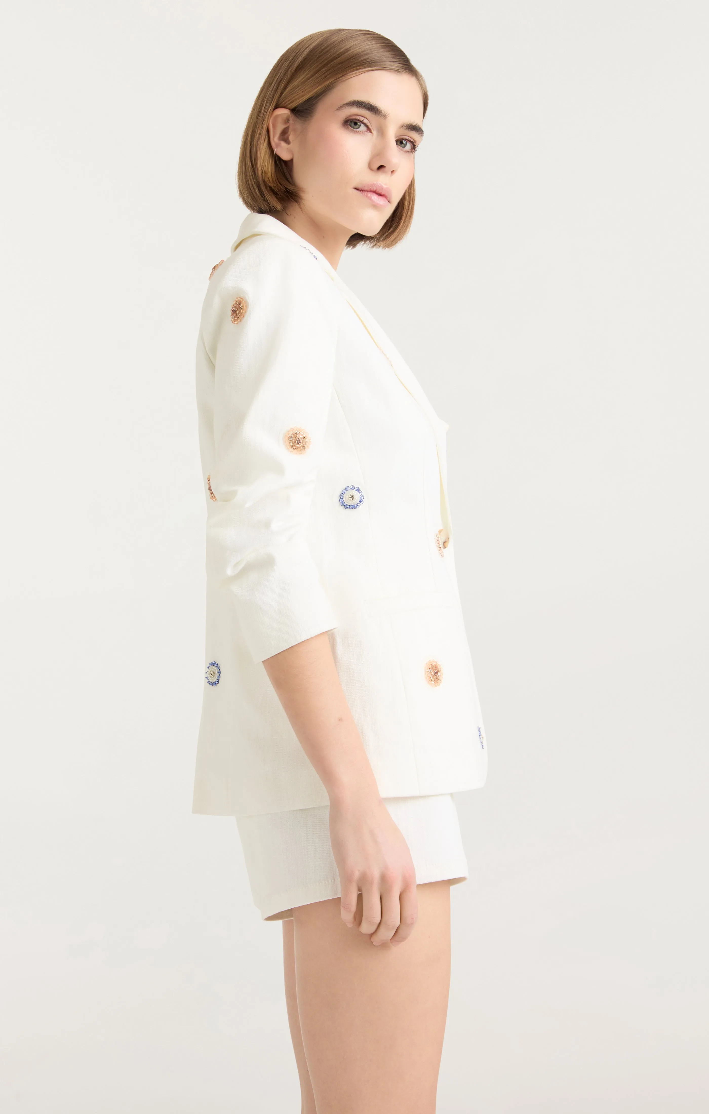 Ditsy Dots Denim Khloe Blazer sold by cinq a sept product image thumbnail 5