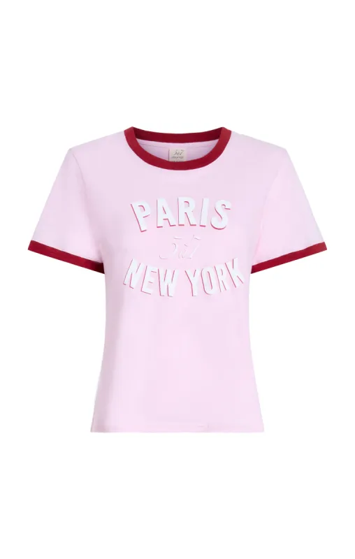 Paris New York Ringer Tee sold by cinq a sept