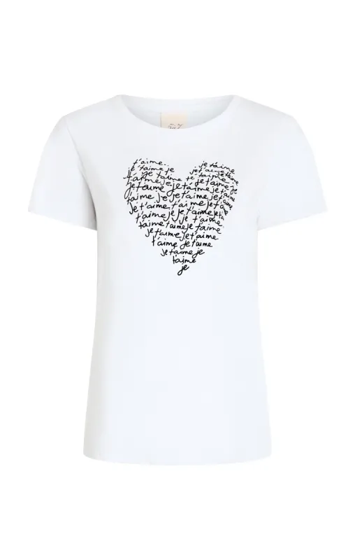 Je T'aime Heart Tee sold by cinq a sept