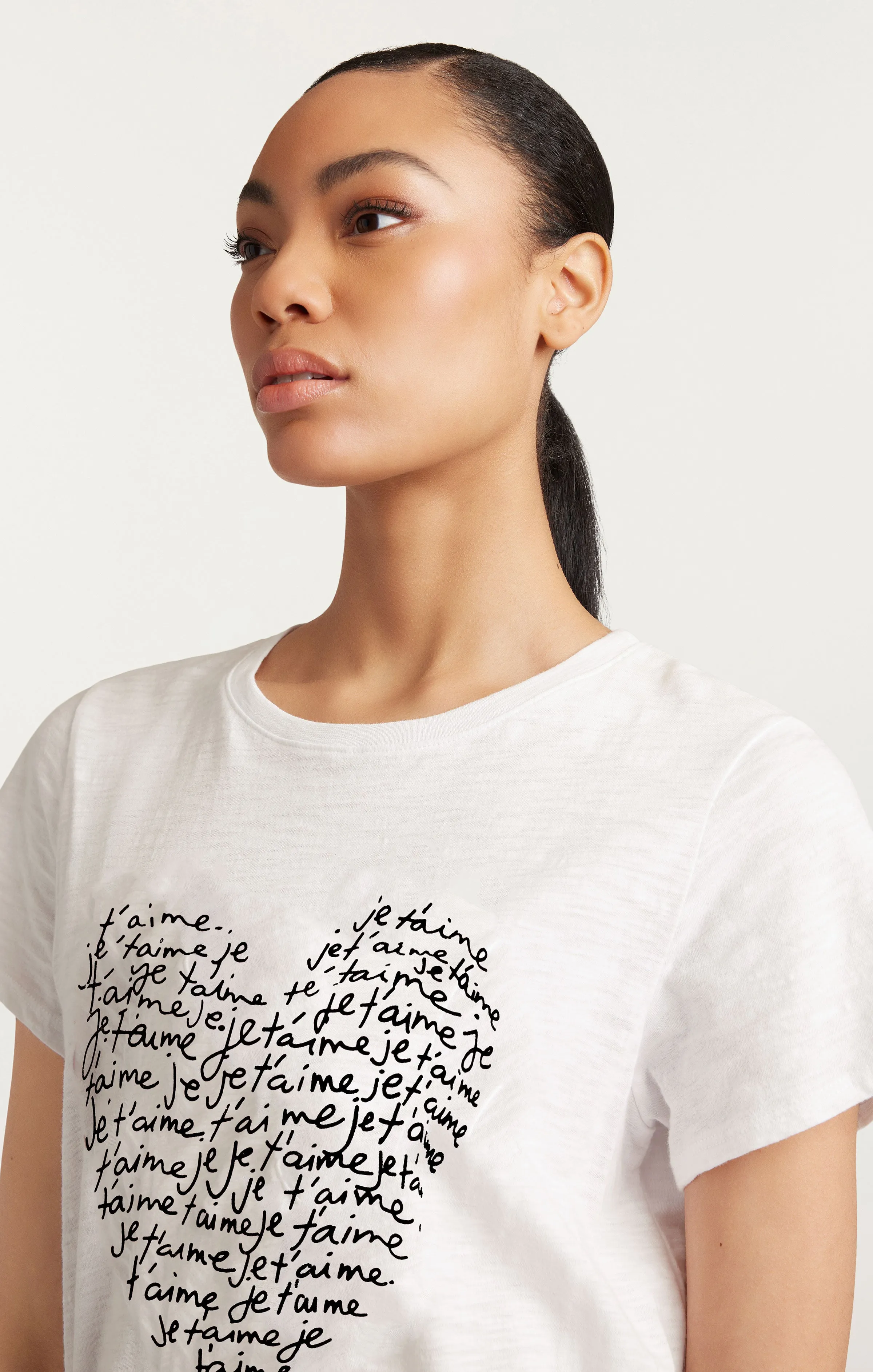 Je T'aime Heart Tee sold by cinq a sept product image thumbnail 2