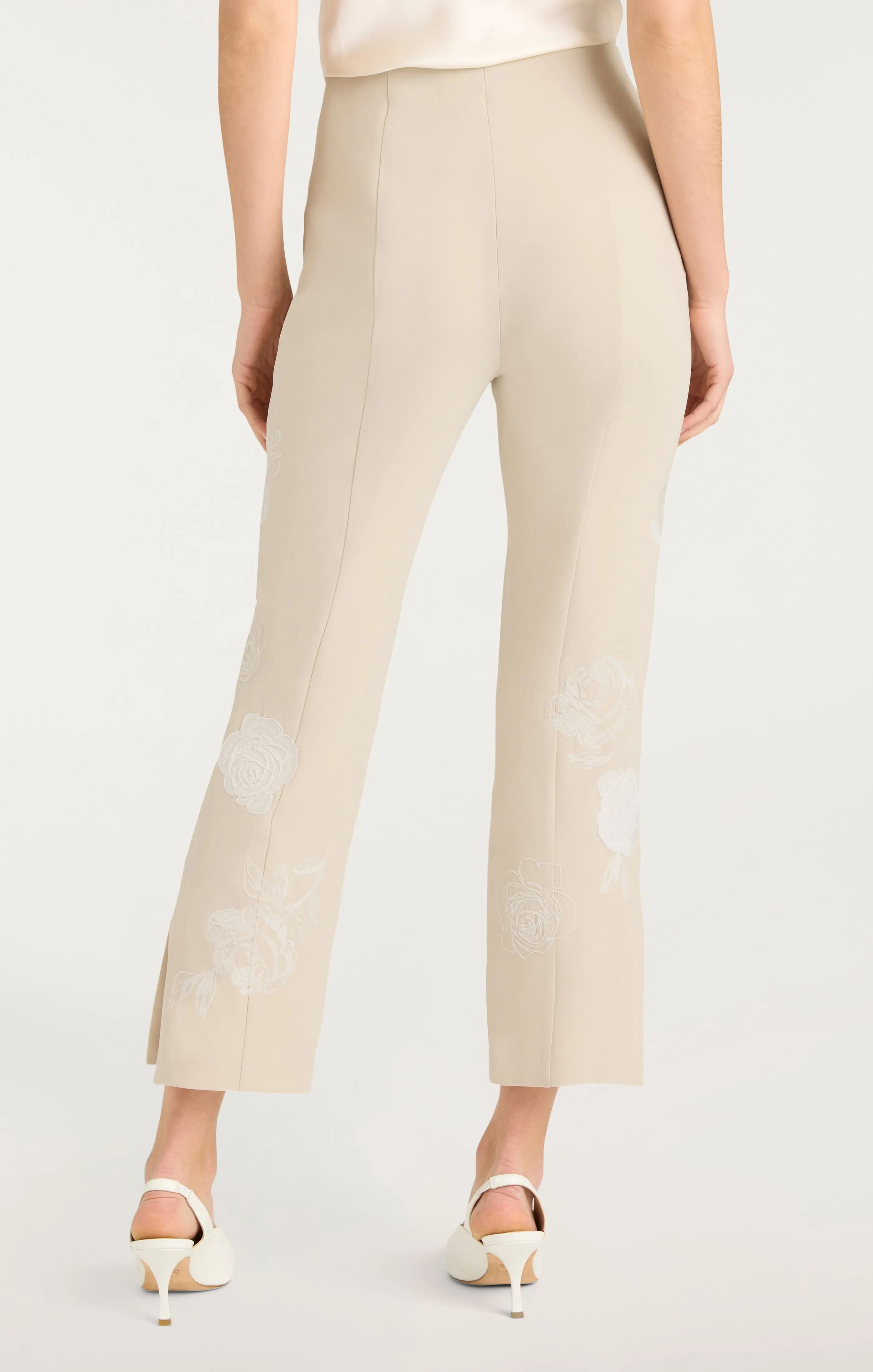 Floating Roses Embellished Cropped Brianne Pant sold by cinq a sept product image thumbnail 5