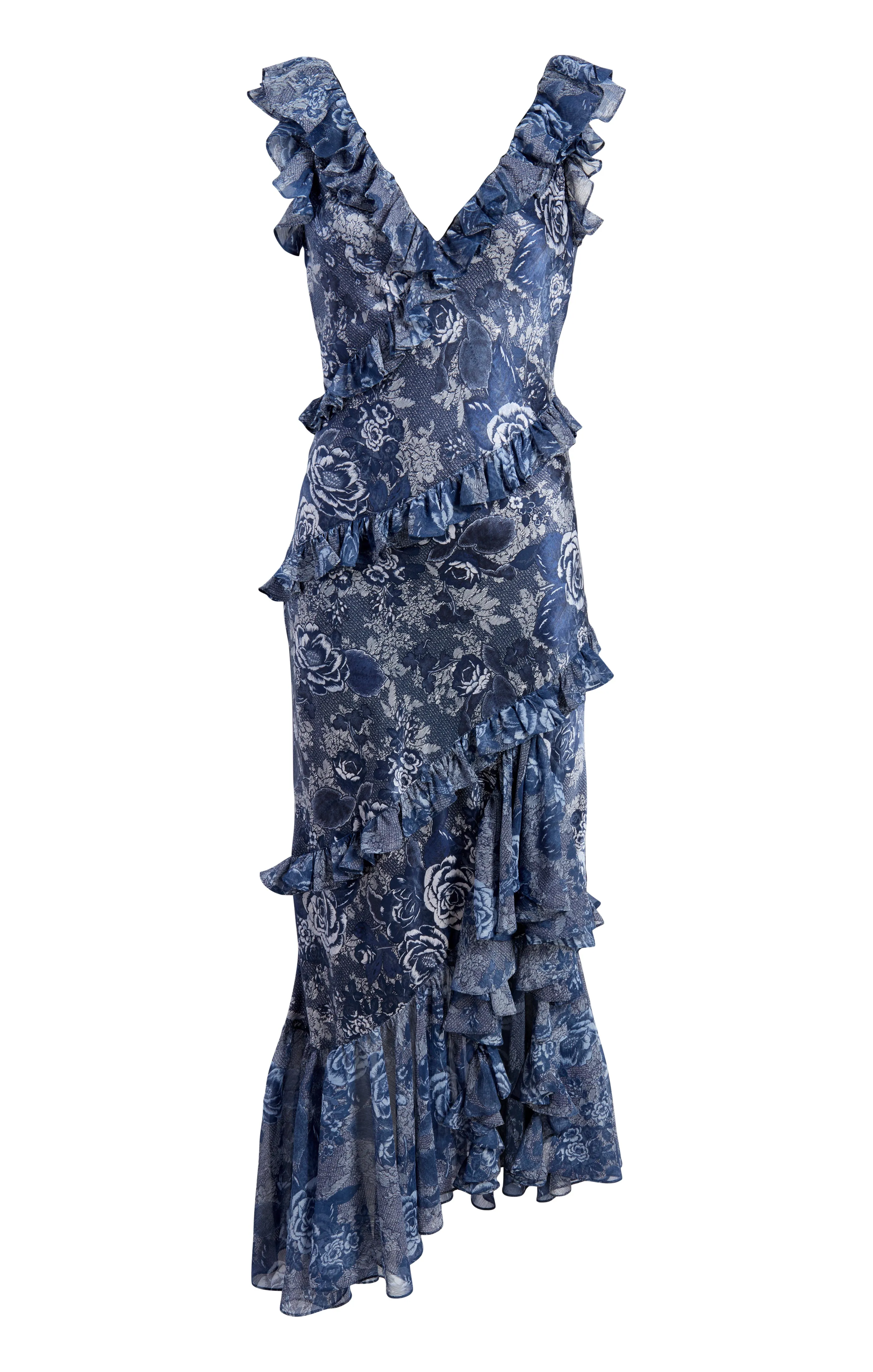 Indigo Floral Ora Dress sold by cinq a sept