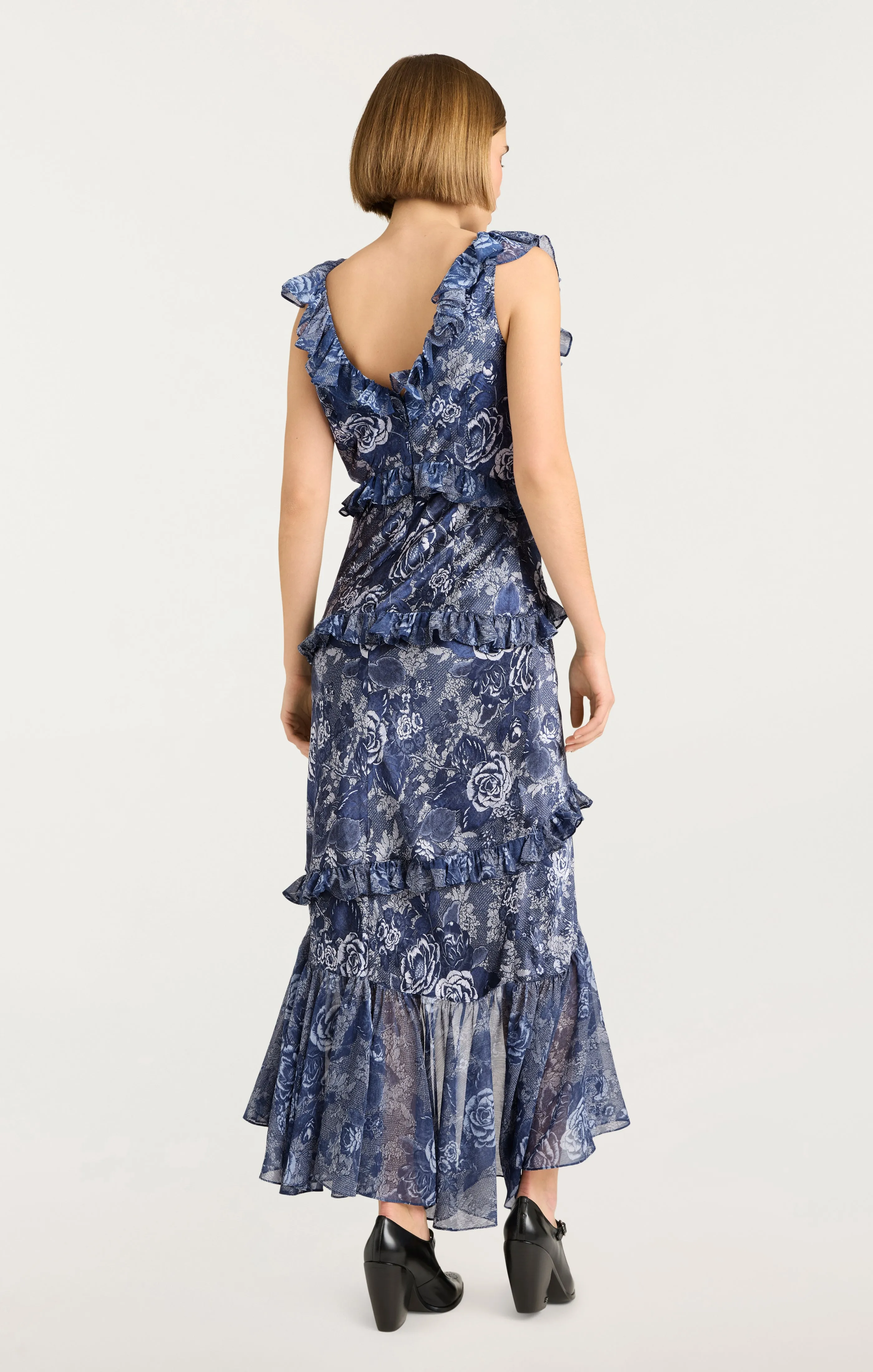 Indigo Floral Ora Dress sold by cinq a sept product image thumbnail 4