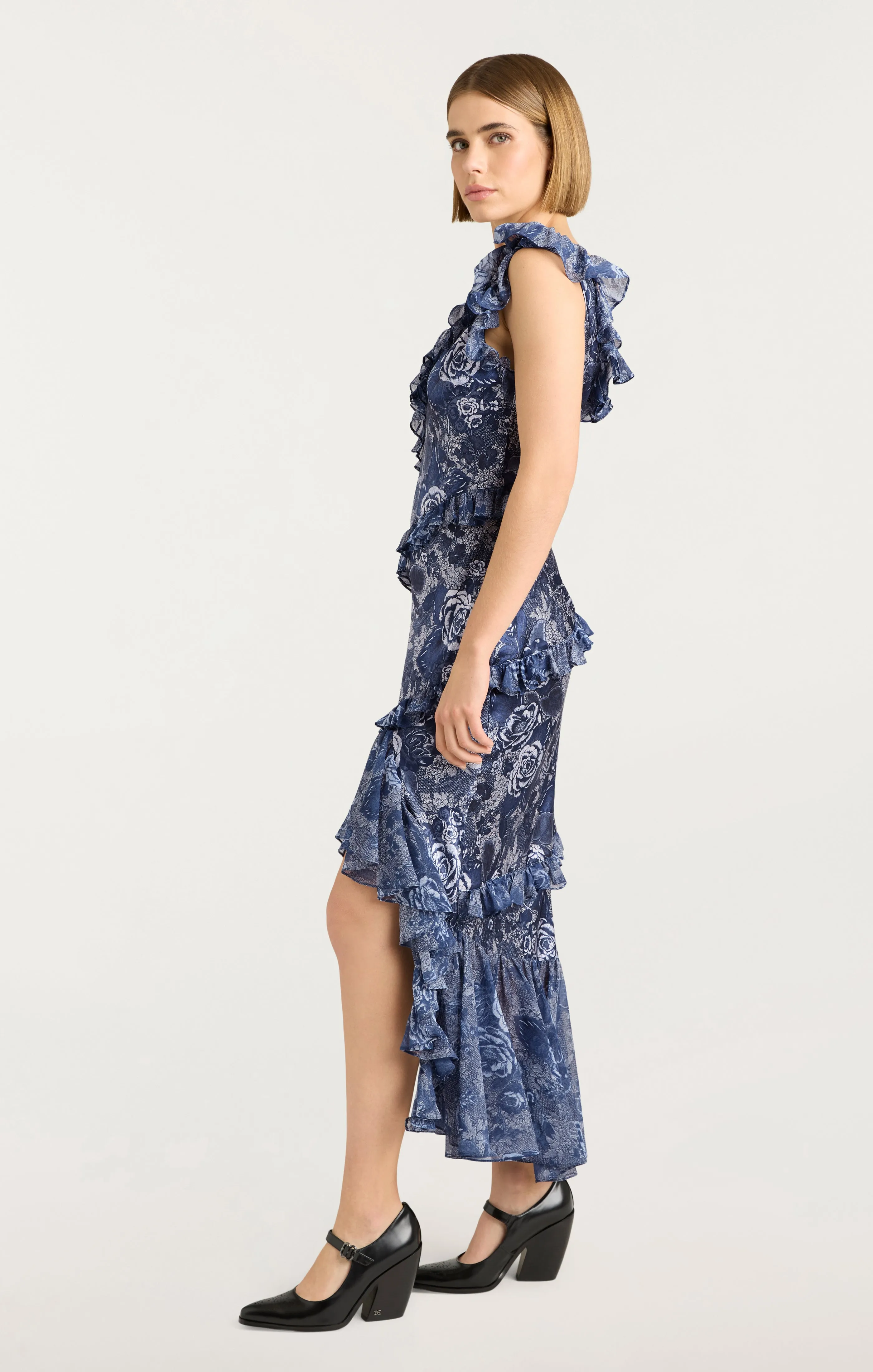 Indigo Floral Ora Dress sold by cinq a sept product image thumbnail 3
