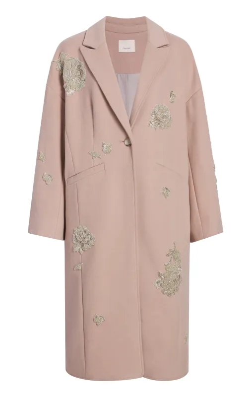 Rose Embellished Gravis Coat sold by cinq a sept