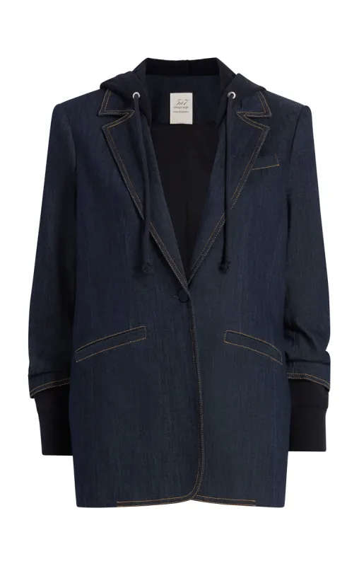 Denim Hooded Khloe Blazer sold by cinq a sept