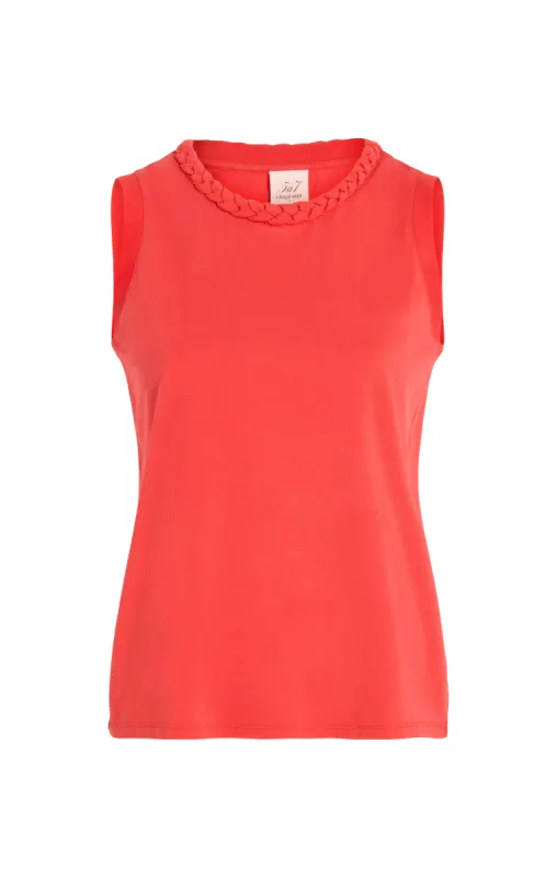 Sleeveless Braided Tee sold by cinq a sept