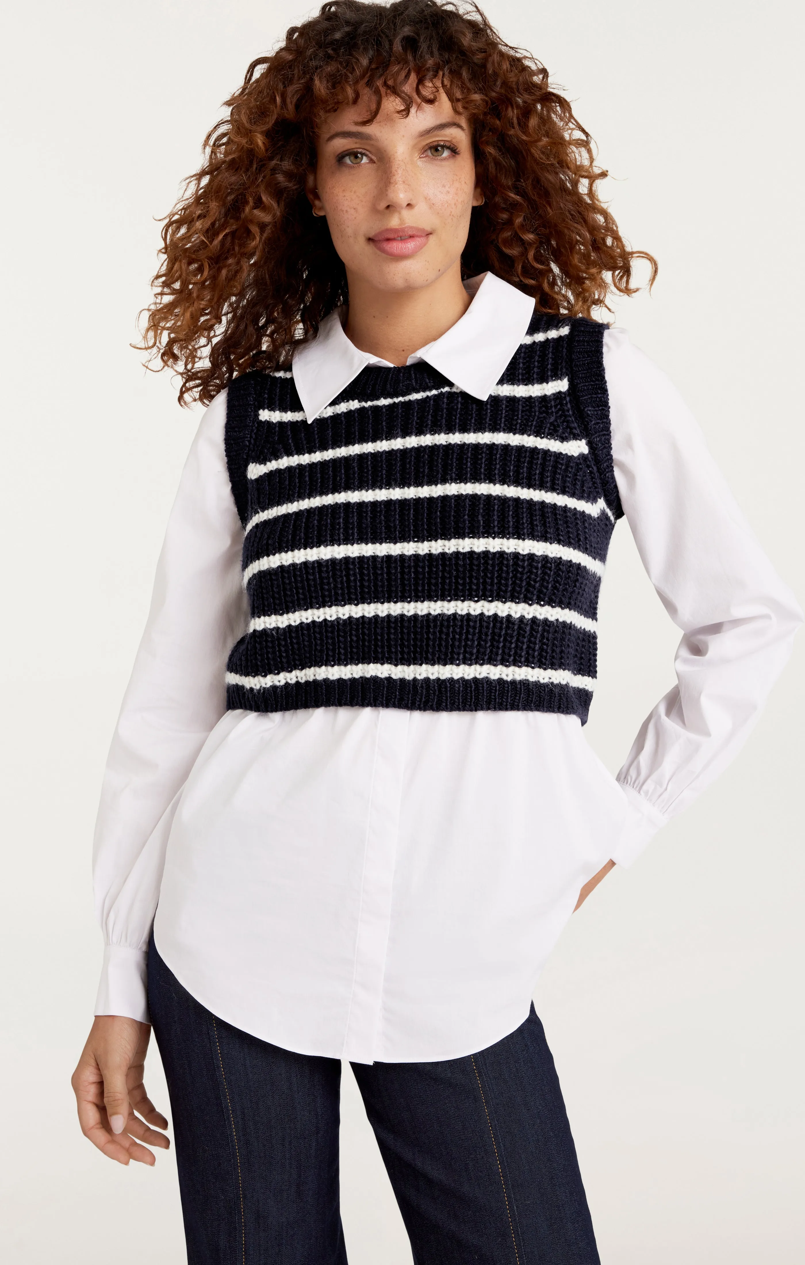 Striped Mara Shaker Pullover sold by cinq a sept product image thumbnail 5