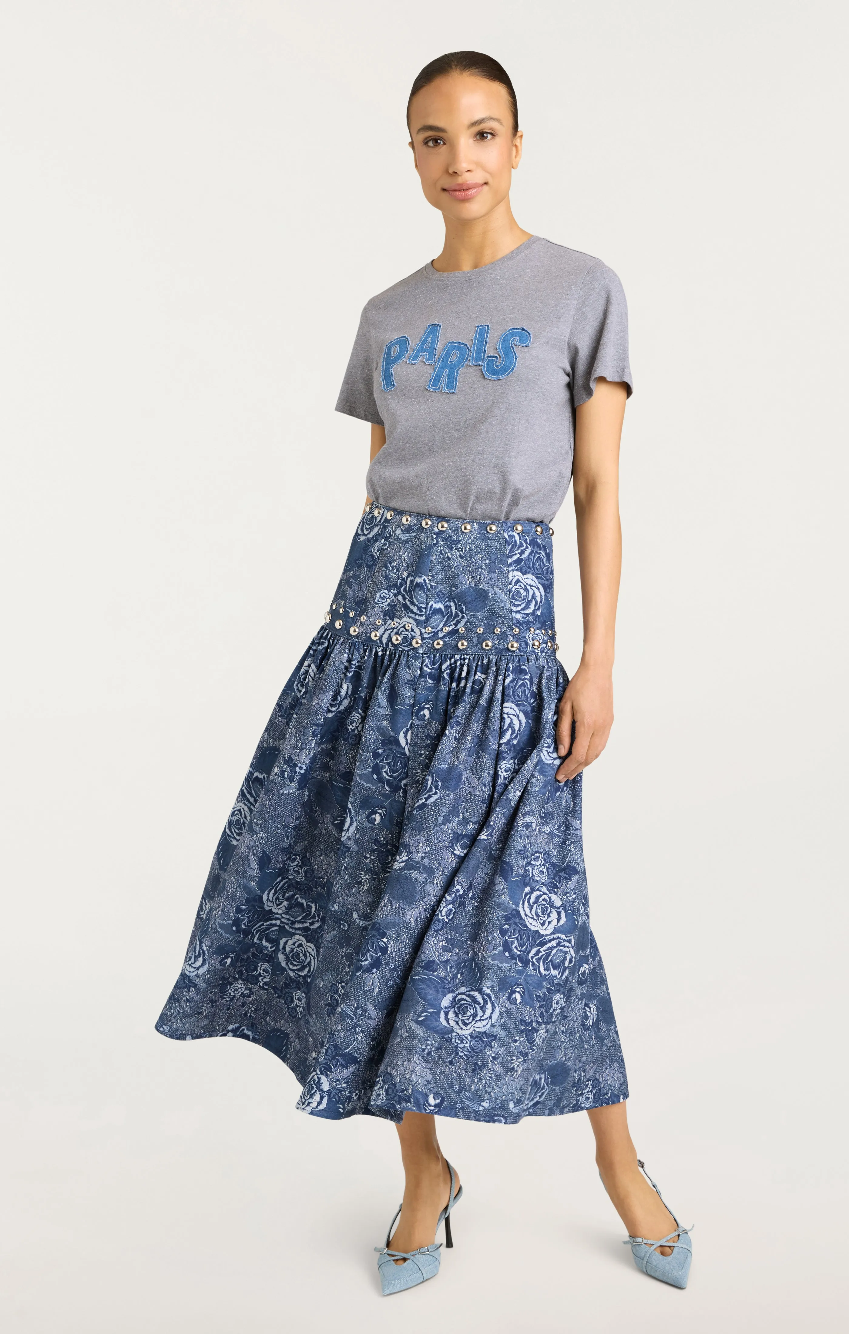 Patched Denim Paris Tee sold by cinq a sept product image thumbnail 2