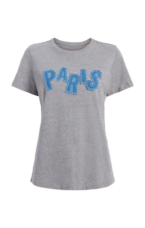 Patched Denim Paris Tee sold by cinq a sept