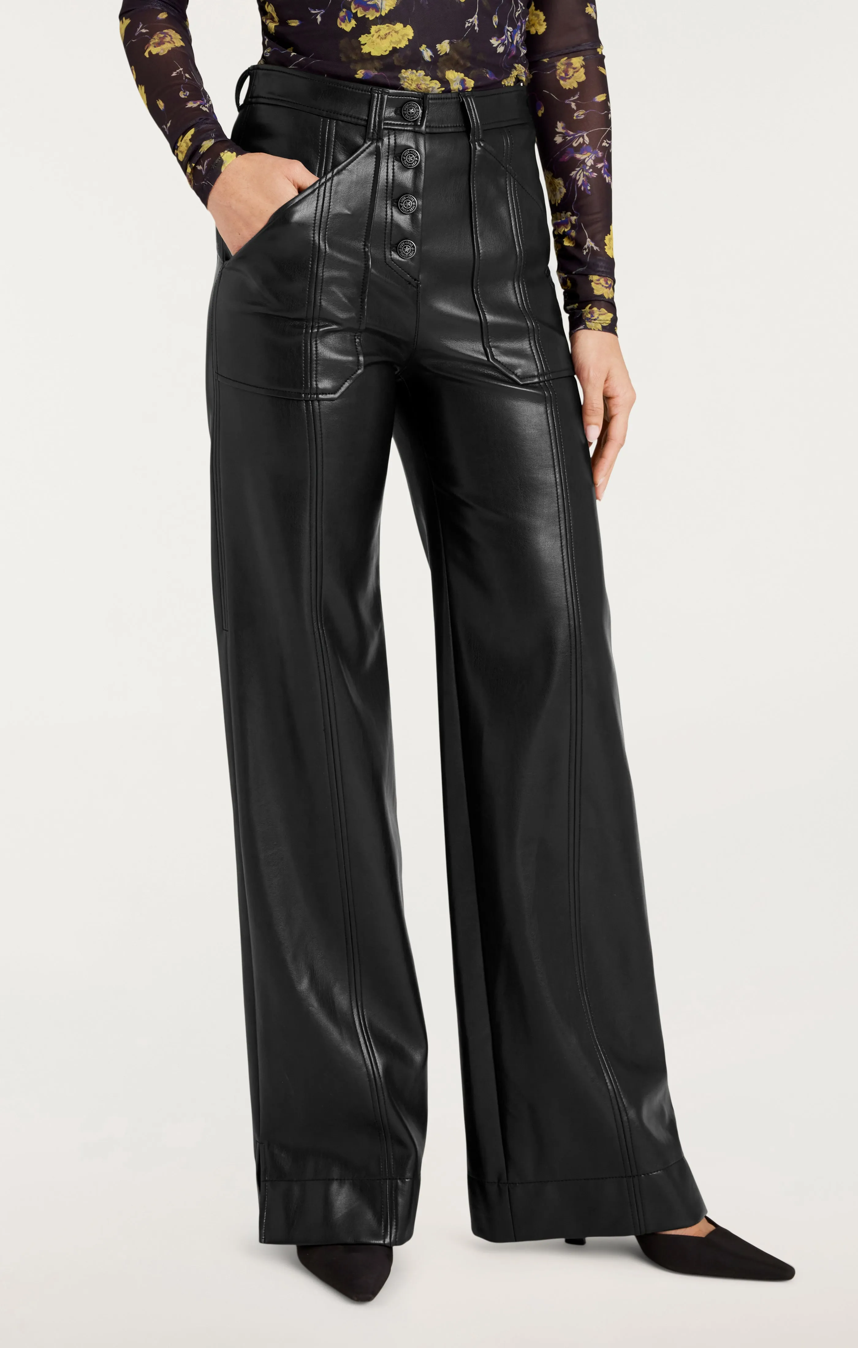 Vegan Leather Long Benji Pant sold by cinq a sept product image thumbnail 3