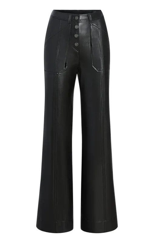 Vegan Leather Long Benji Pant sold by cinq a sept