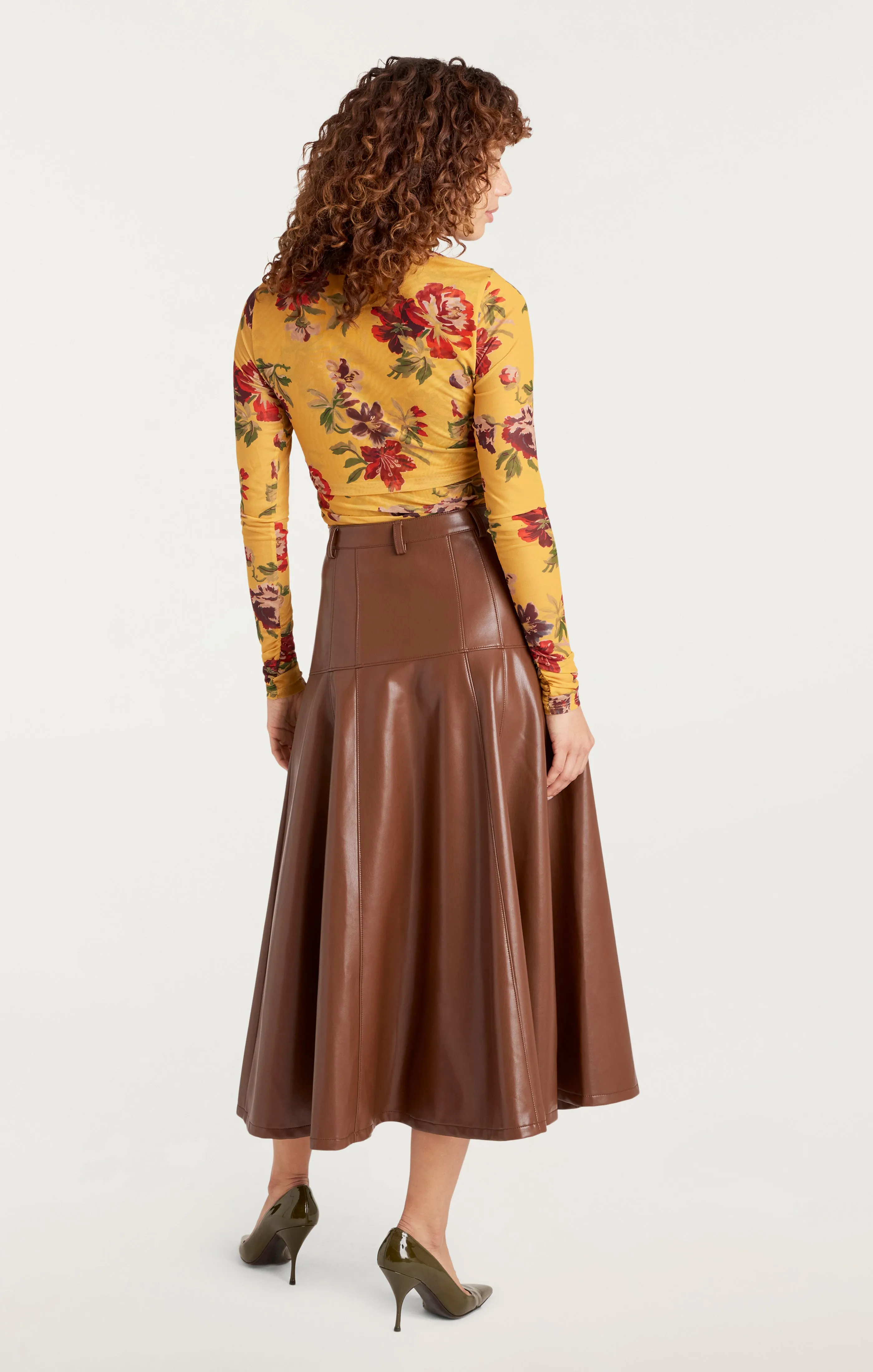 Brigitte Floral Shirred Mesh Turtleneck sold by cinq a sept product image thumbnail 5