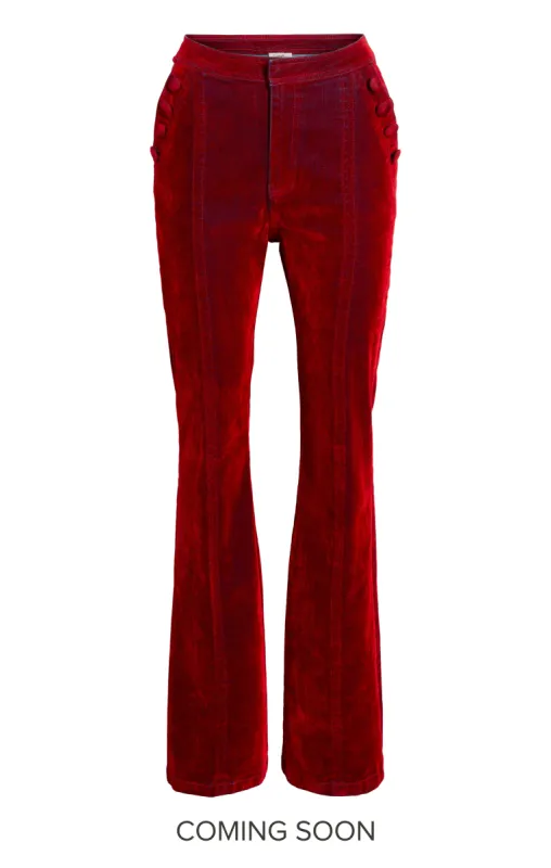 Flocked Denim Suzette Pant sold by cinq a sept