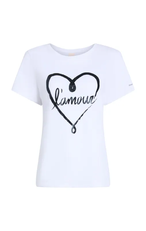 Doodled L'amour Tee sold by cinq a sept