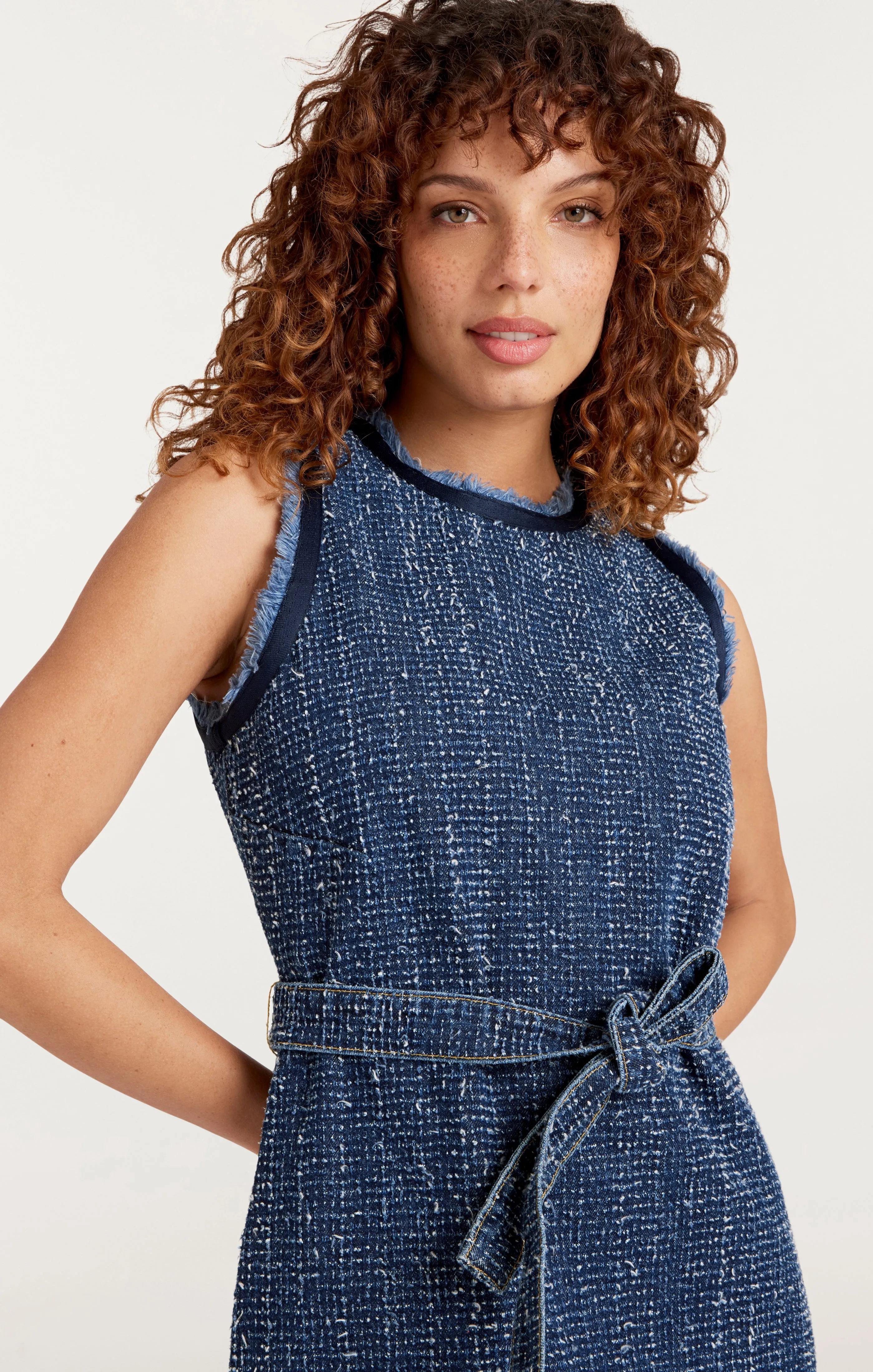 Boucle Denim Mindie Dress sold by cinq a sept product image thumbnail 5