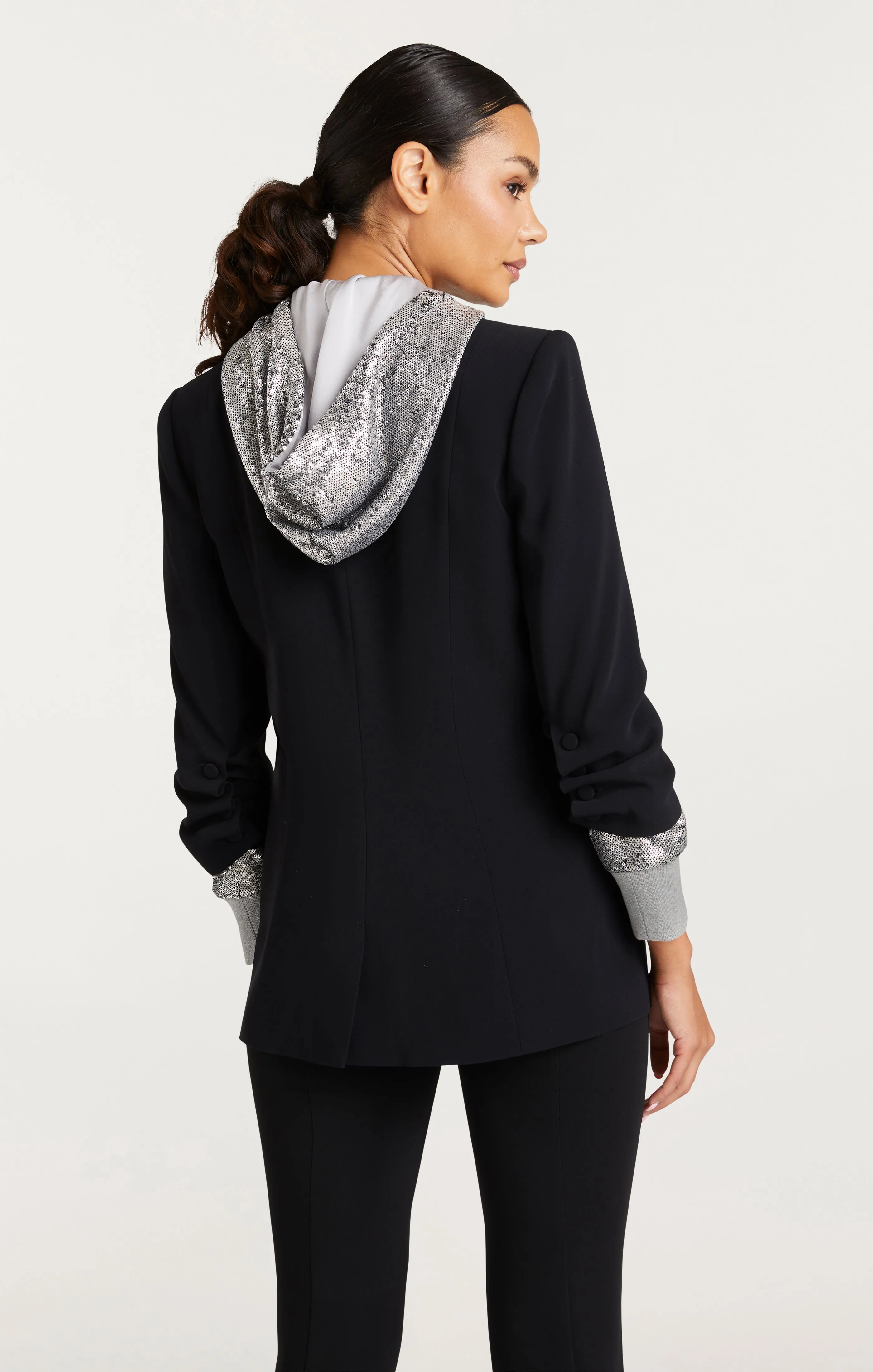Sequin Hooded Khloe Blazer sold by cinq a sept product image thumbnail 4