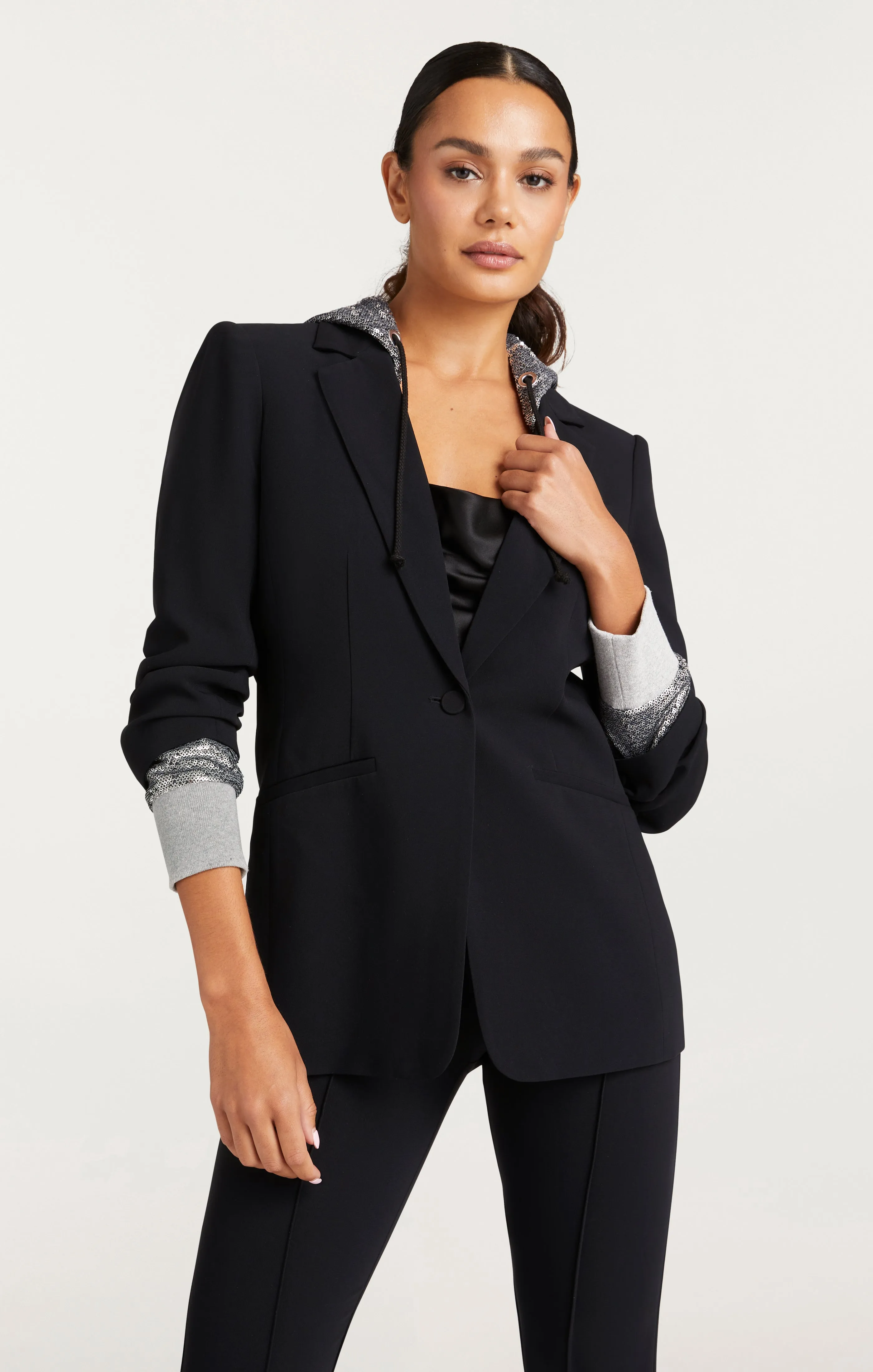 Sequin Hooded Khloe Blazer sold by cinq a sept product image thumbnail 3