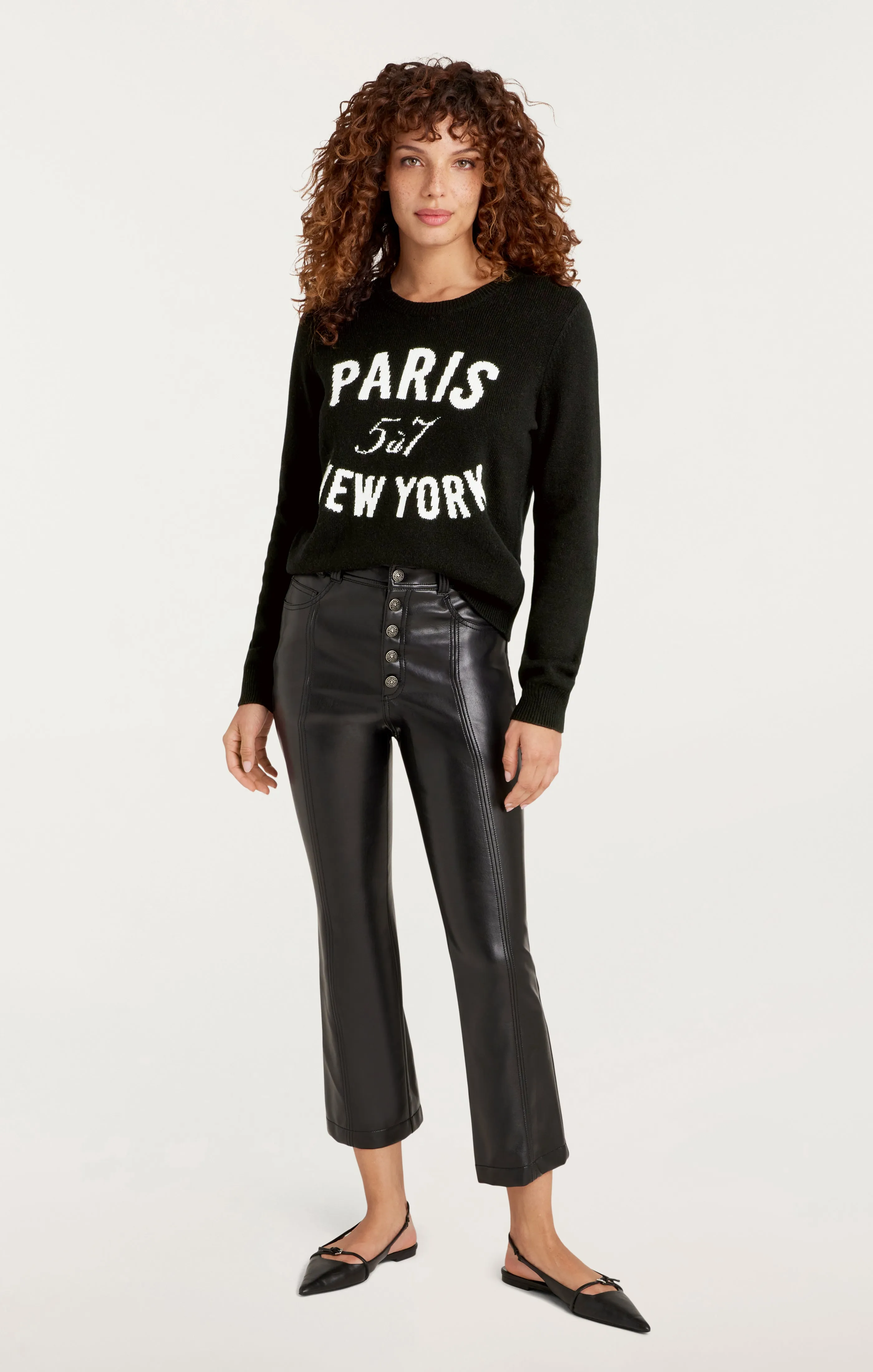 Paris New York Graphic Crewneck Pullover sold by cinq a sept product image thumbnail 2