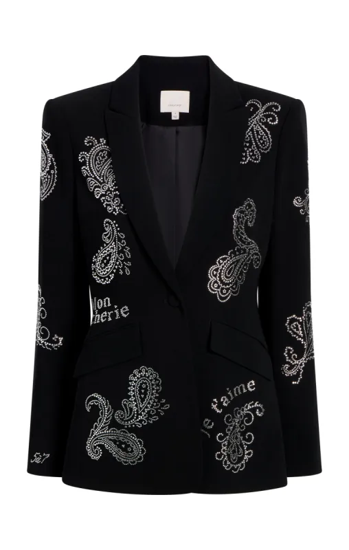 Mini Paisley Embellished Cheyenne Blazer sold by cinq a sept