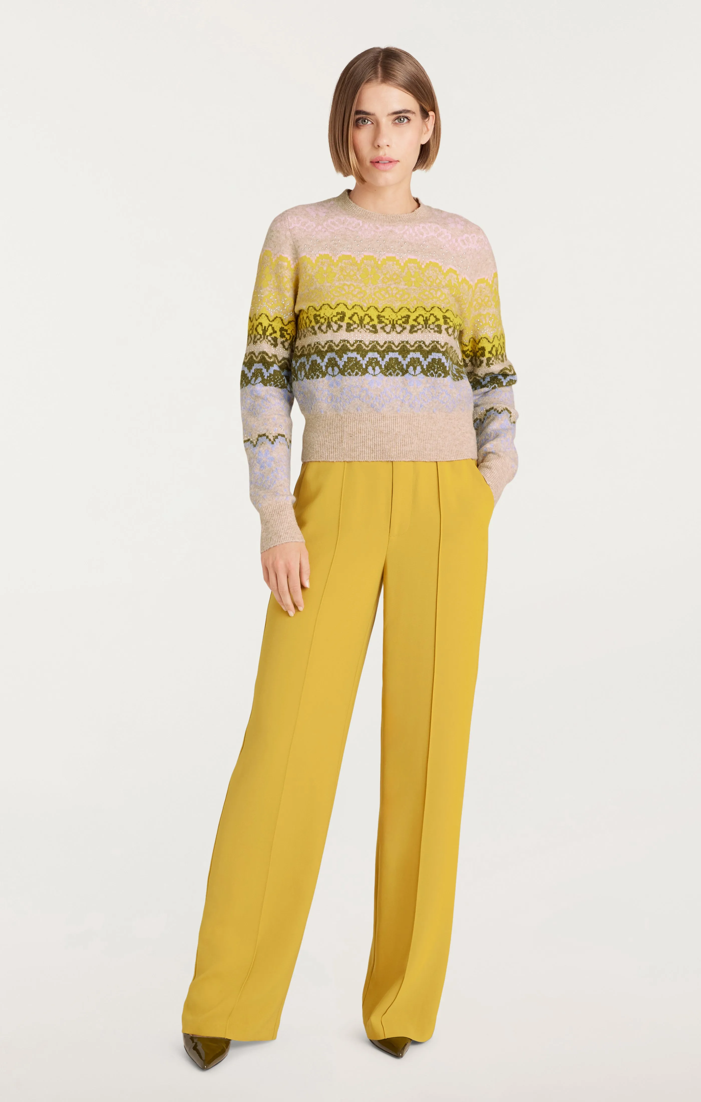 Lace Fair Isle Pullover sold by cinq a sept product image thumbnail 2